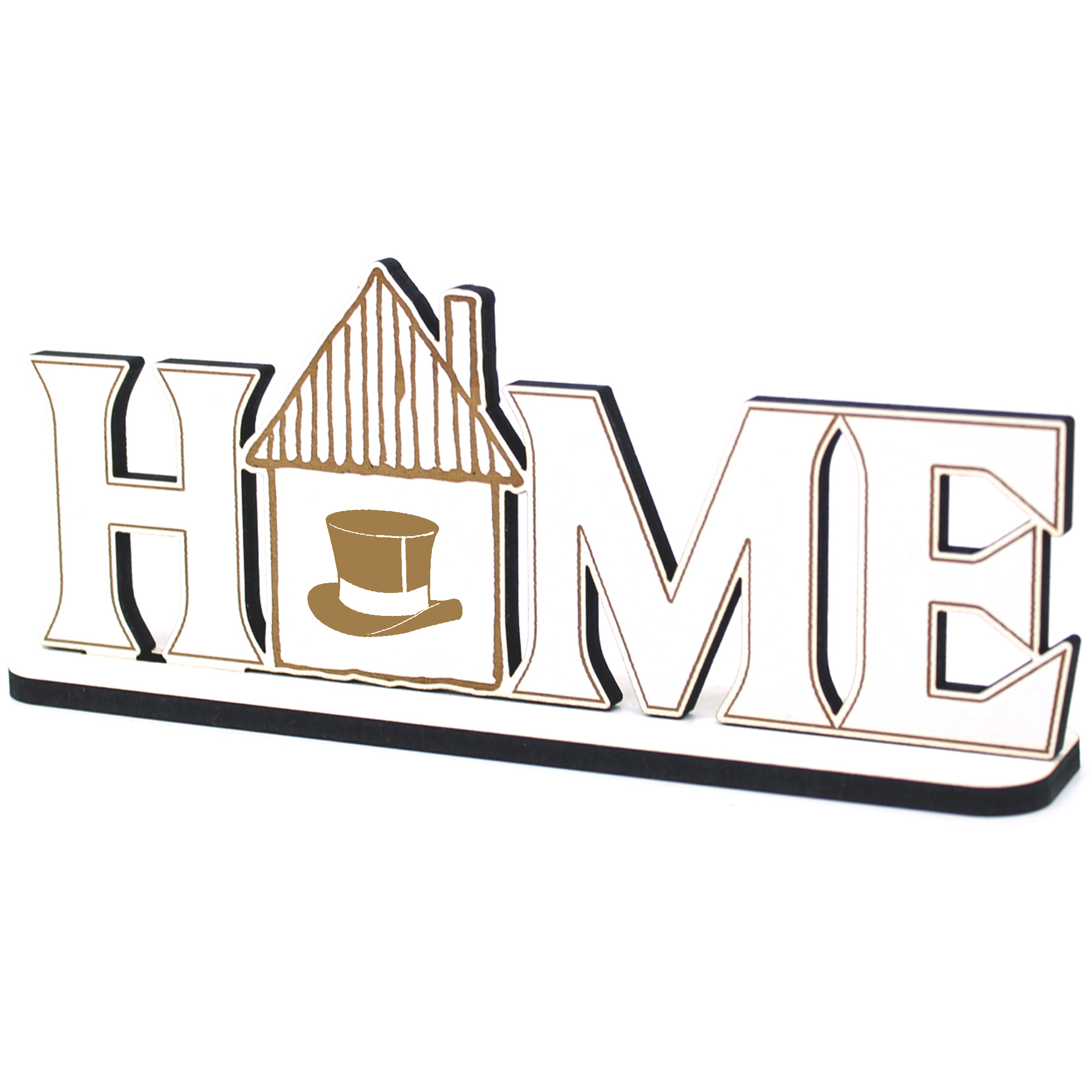 Deko Home Aufsteller Holz - Zylinder - 28x12 cm Holzdeko