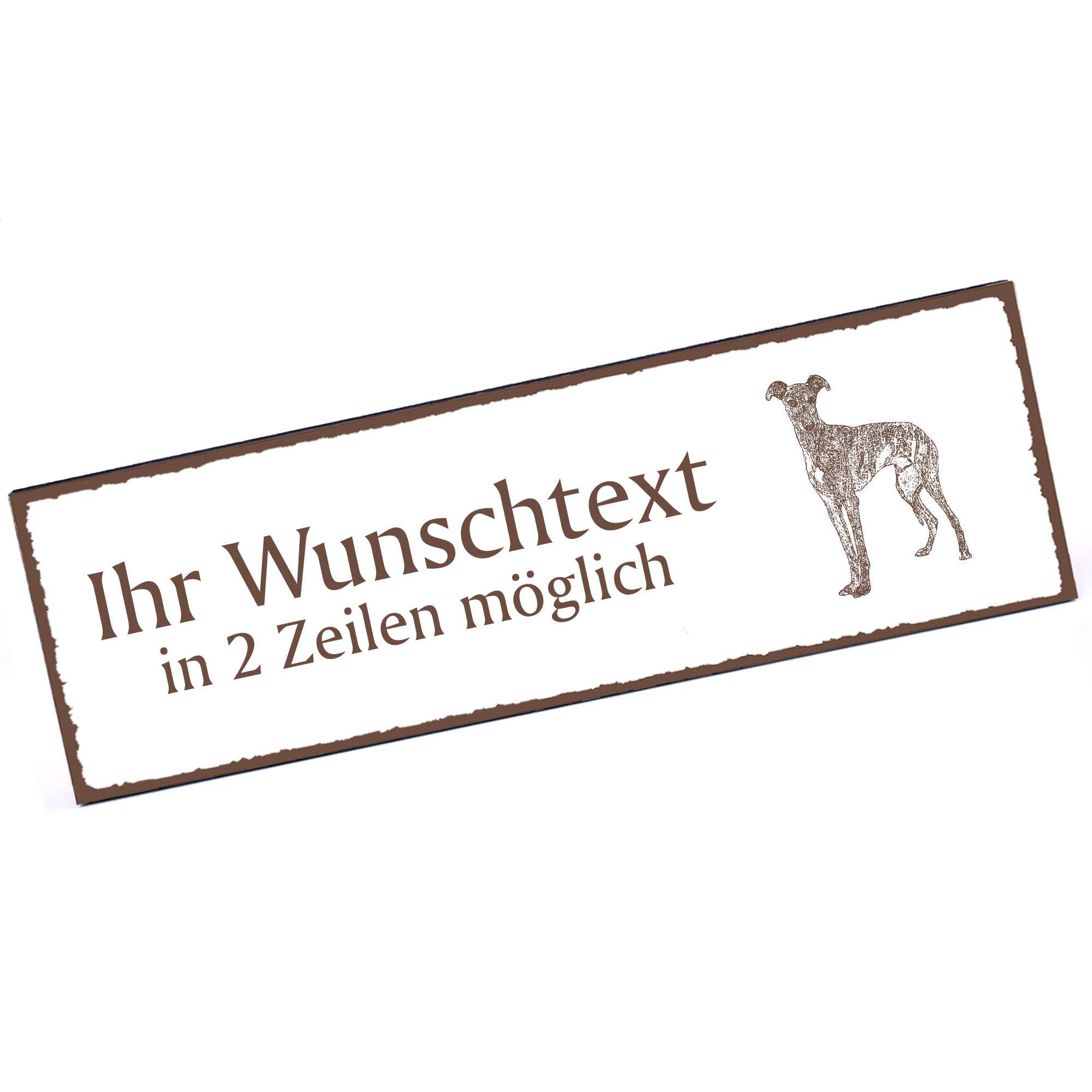 Türschild Galgo Español  Namensschild personalisiert mit Gravur - 150mm x 50mm - selbstklebend