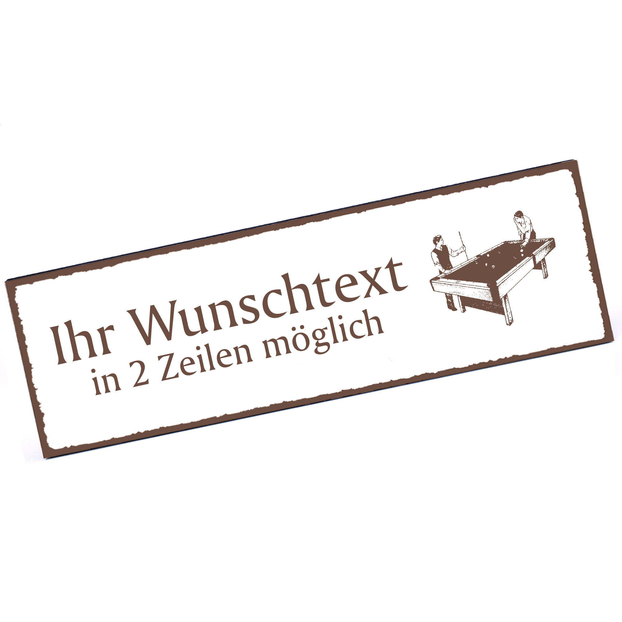 Türschild Billard Pool Snooker  Namensschild personalisiert mit Gravur - 150mm x 50mm - selbstkleben
