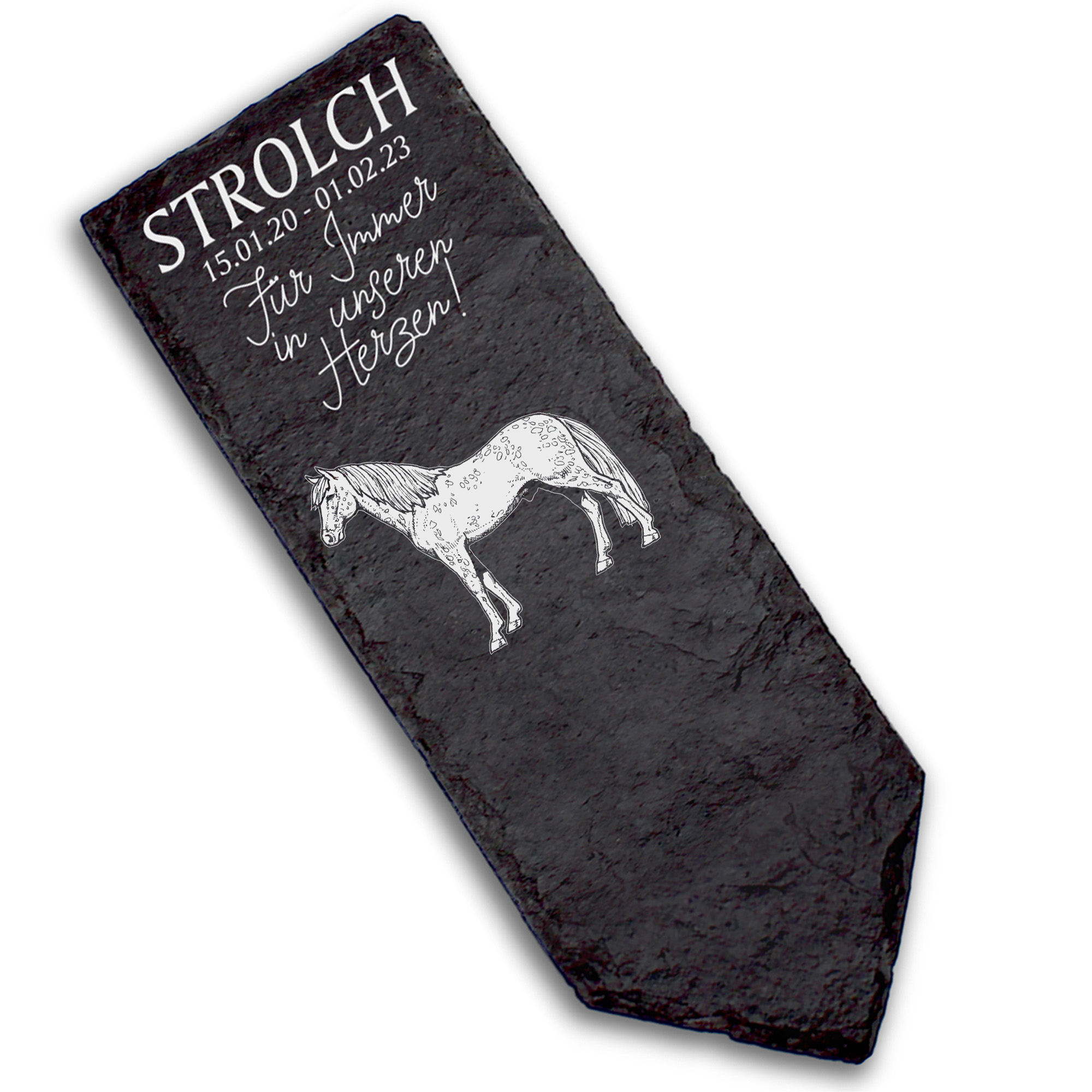 Grabstecker Grabschmuck Grabstein - Appaloosa Pferd - Personalisiert Grab Deko 8 x 22 cm Grabdekorat