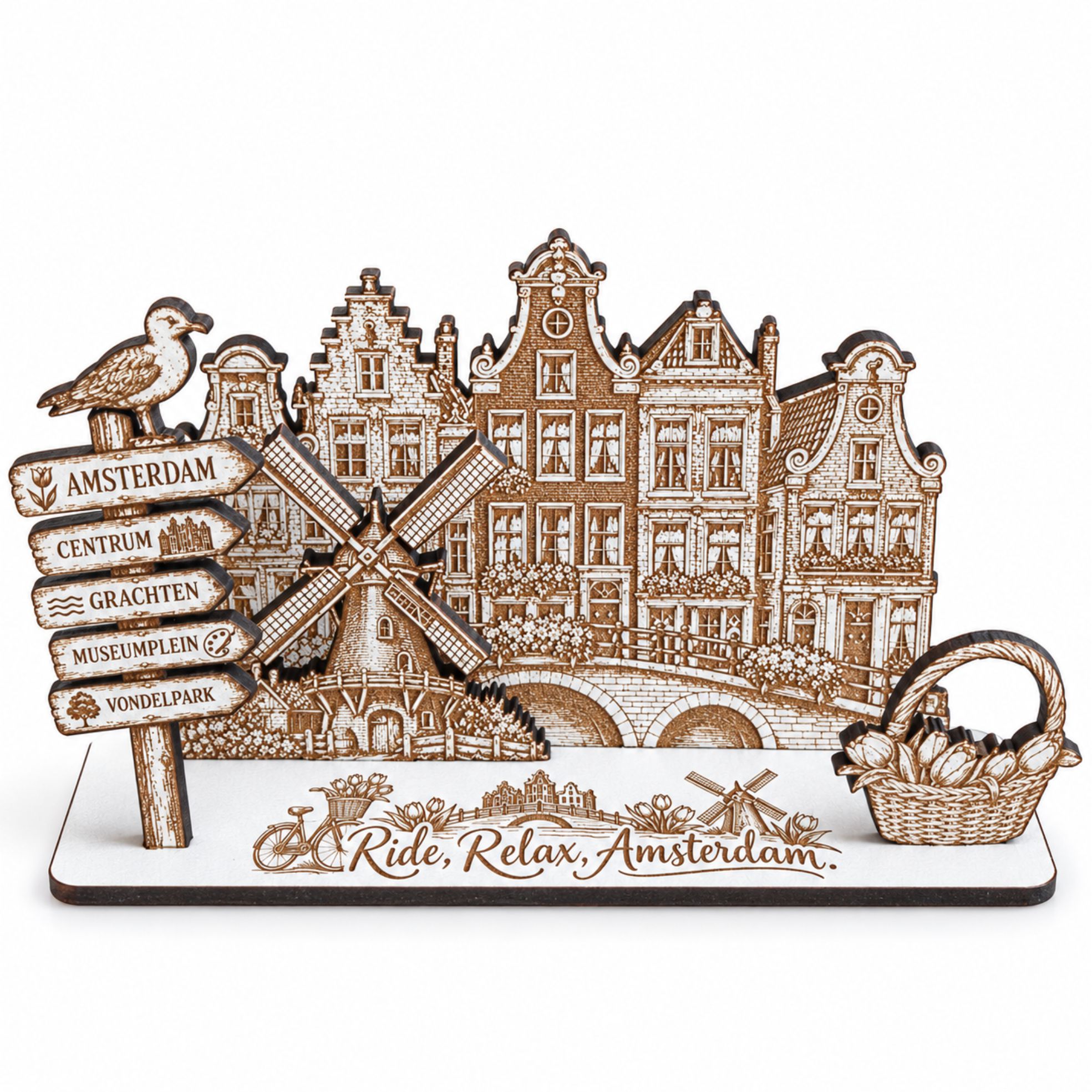 Amsterdam Geldgeschenk Reisegutschein für Städtetrip 14x7cm