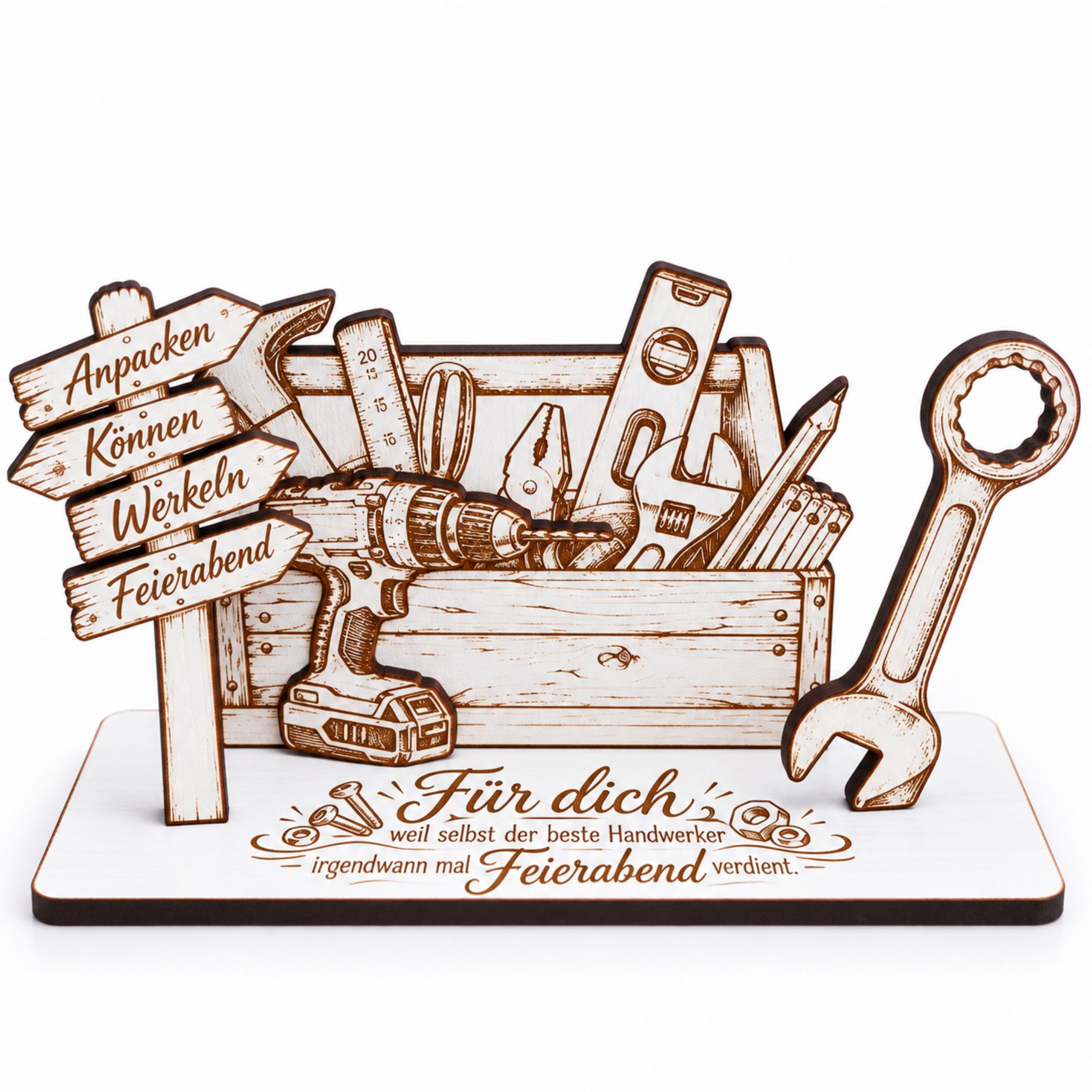 Handwerker Geldgeschenk Werkzeug Geschenk für Heimwerker 14x8cm