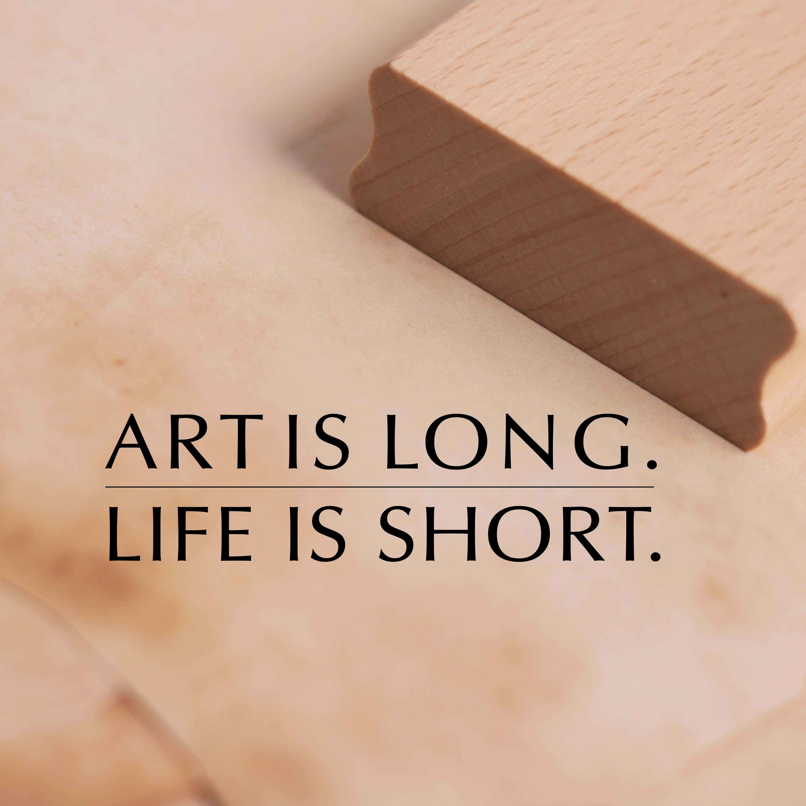 Motivstempel Art is long - Life is short - Stempel Holzstempel 68 x 18 mm