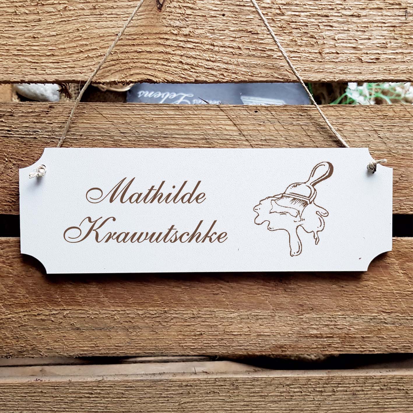 Schild « Maler Lackierer » Namensschild Türschild zum Anhängen - 20 x 6,7 cm