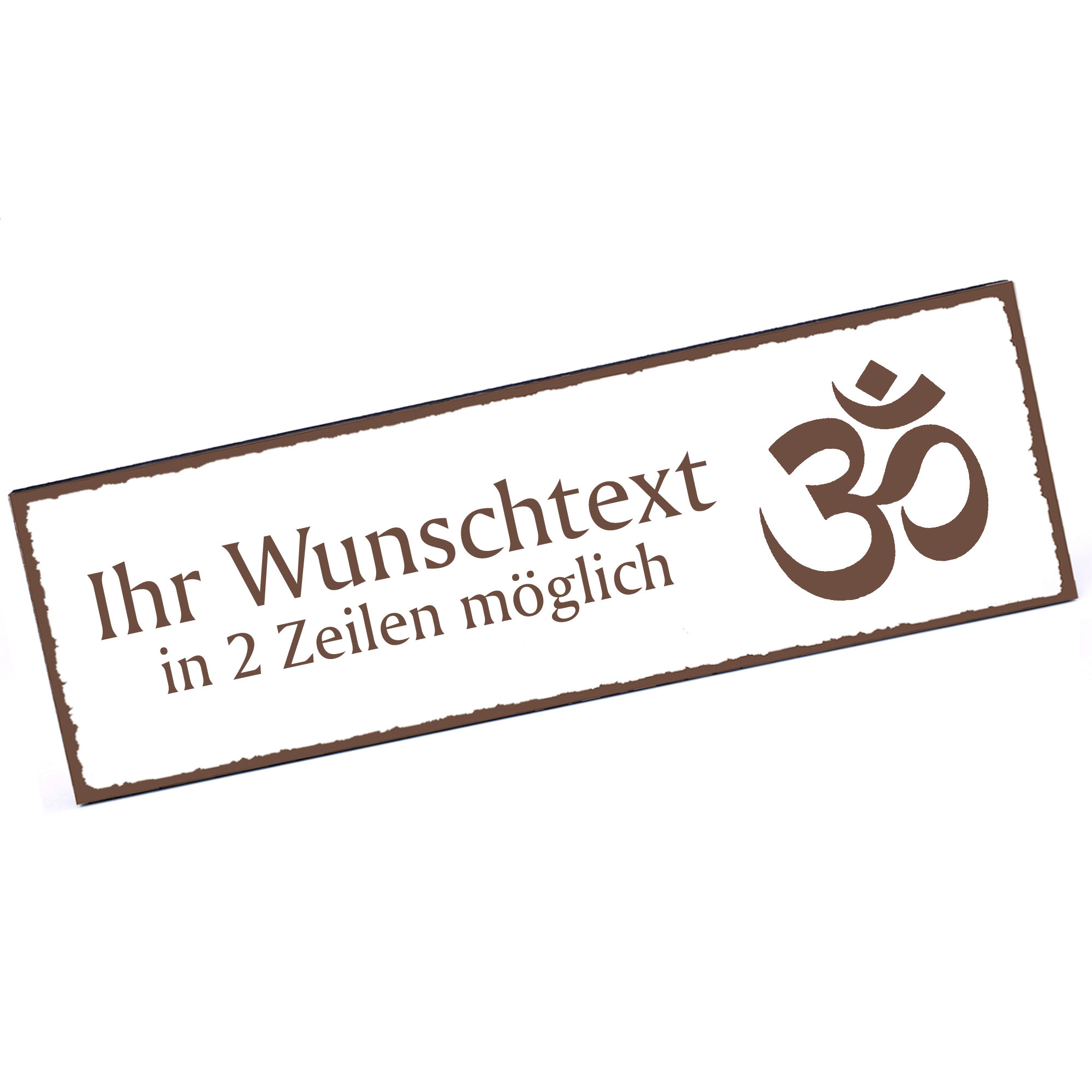 Türschild Hinduismus  Namensschild personalisiert mit Gravur - 150mm x 50mm - selbstklebend