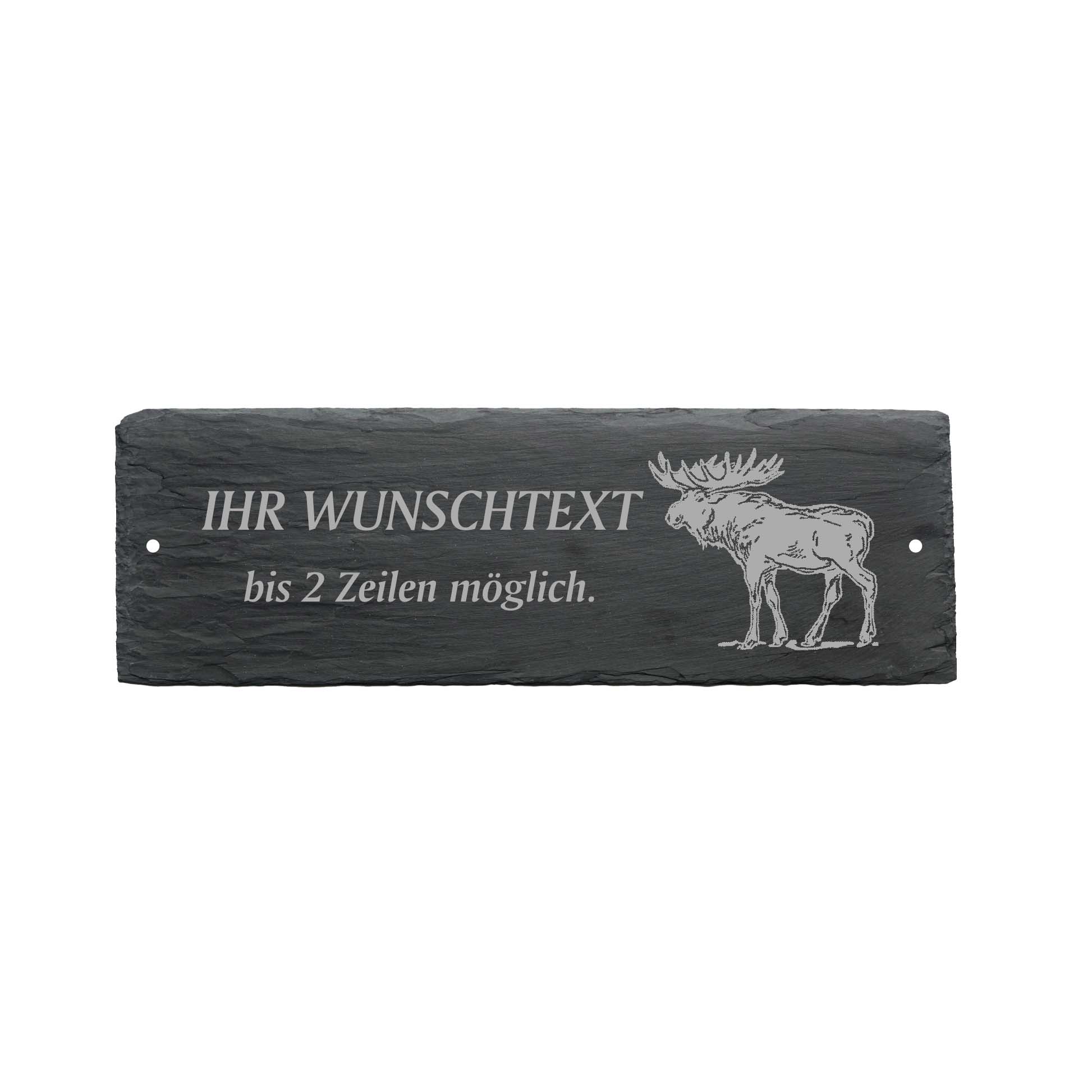 Türschild « ELCH » ca. 22 x 8 cm - aus Schiefer