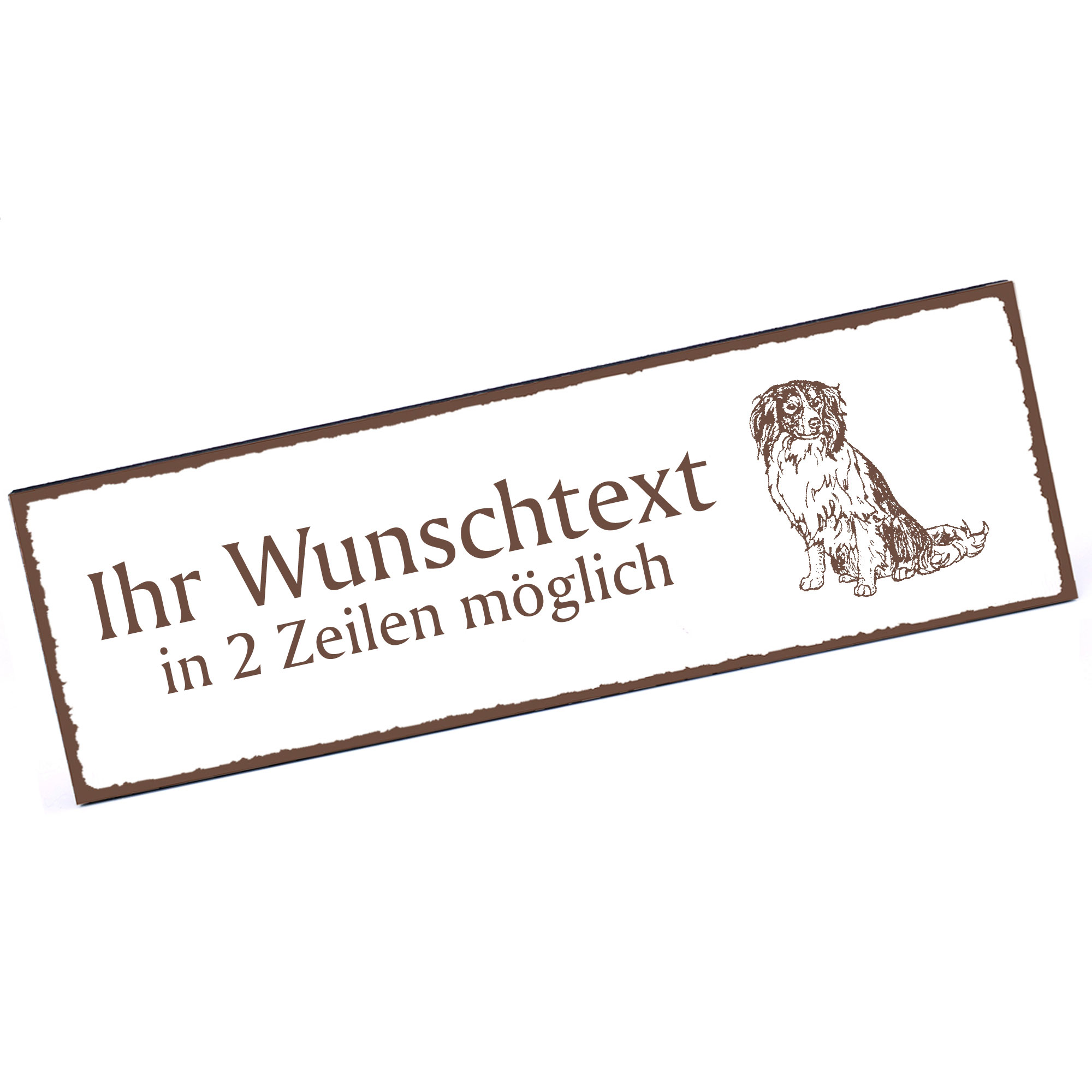 Türschild Nederlandse Kooikerhondje  Namensschild personalisiert mit Gravur - 150mm x 50mm - selbstk