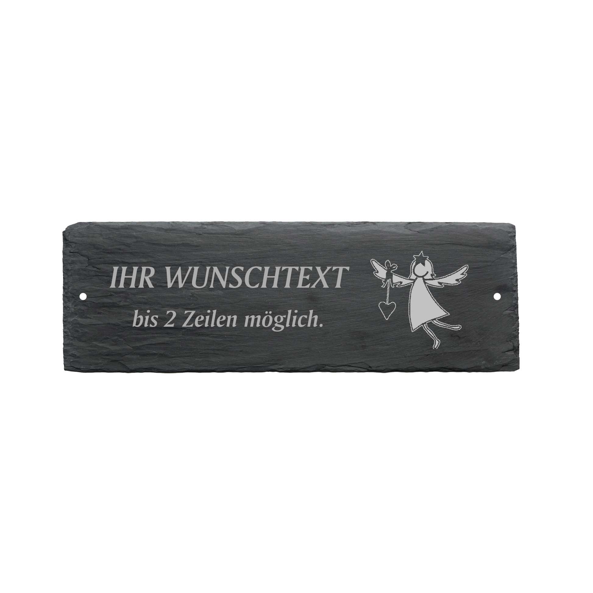 Türschild « ENGEL » ca. 22 x 8 cm - aus Schiefer