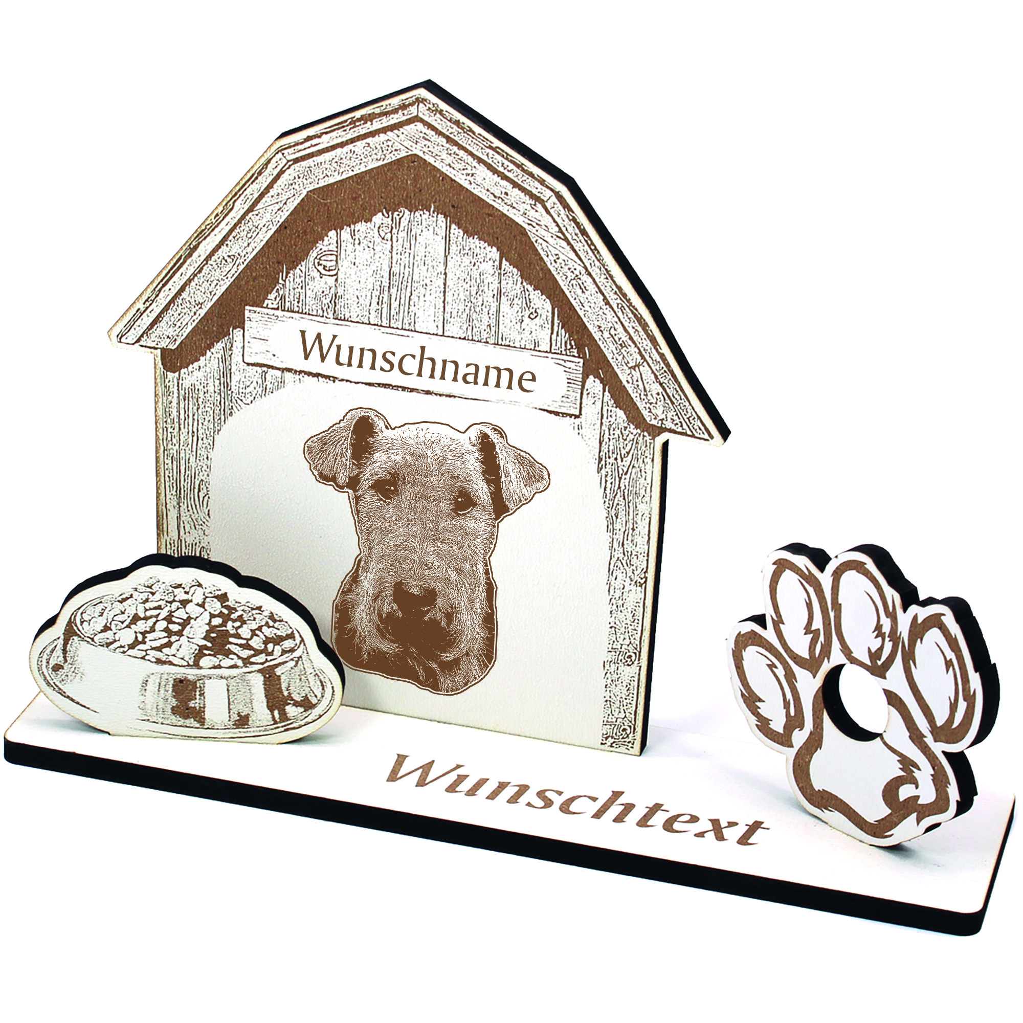 Geldgeschenk Hund Welsh Terrier  - personalisiert 20x14cm