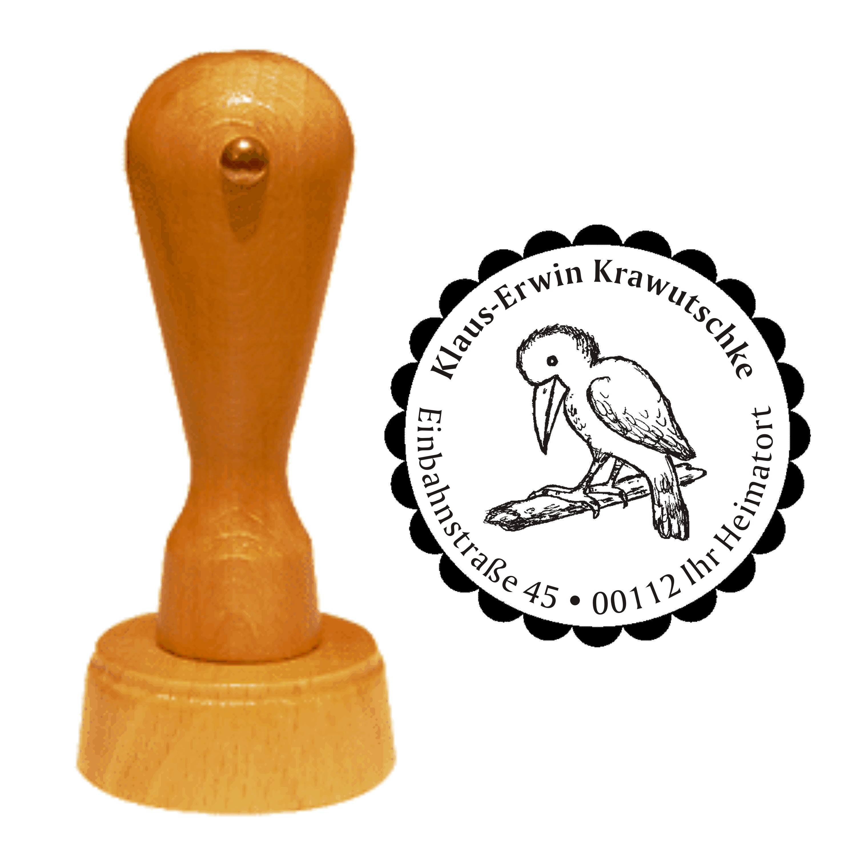 Adressenstempel « niedlicher RABE »