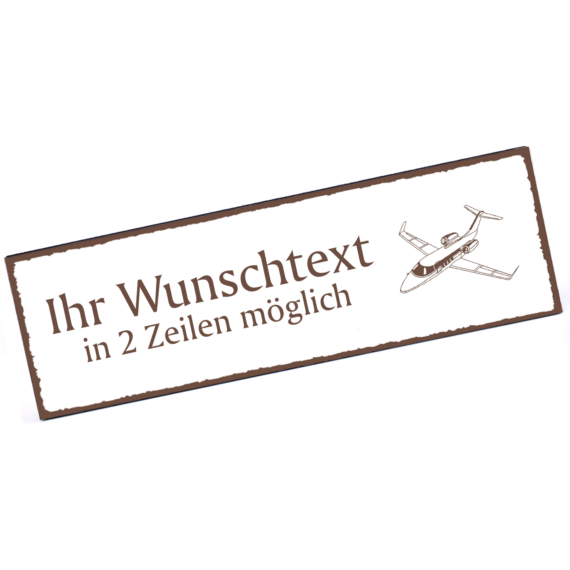 Türschild Jet  Namensschild personalisiert mit Gravur - 150mm x 50mm - selbstklebend