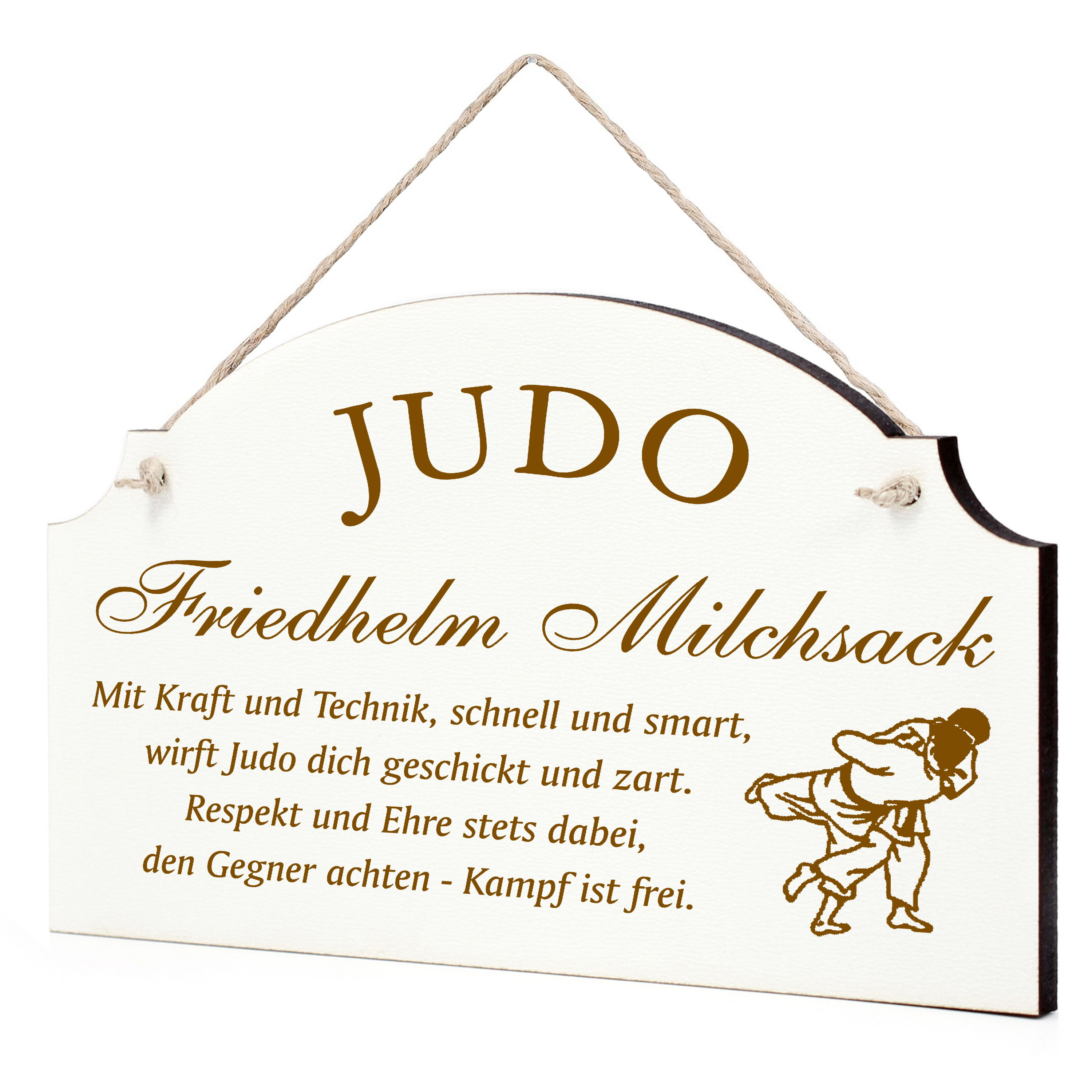 Lustiges Judo Schild - perfektes Geschenk für Judofans, Judoka  oder Trainer