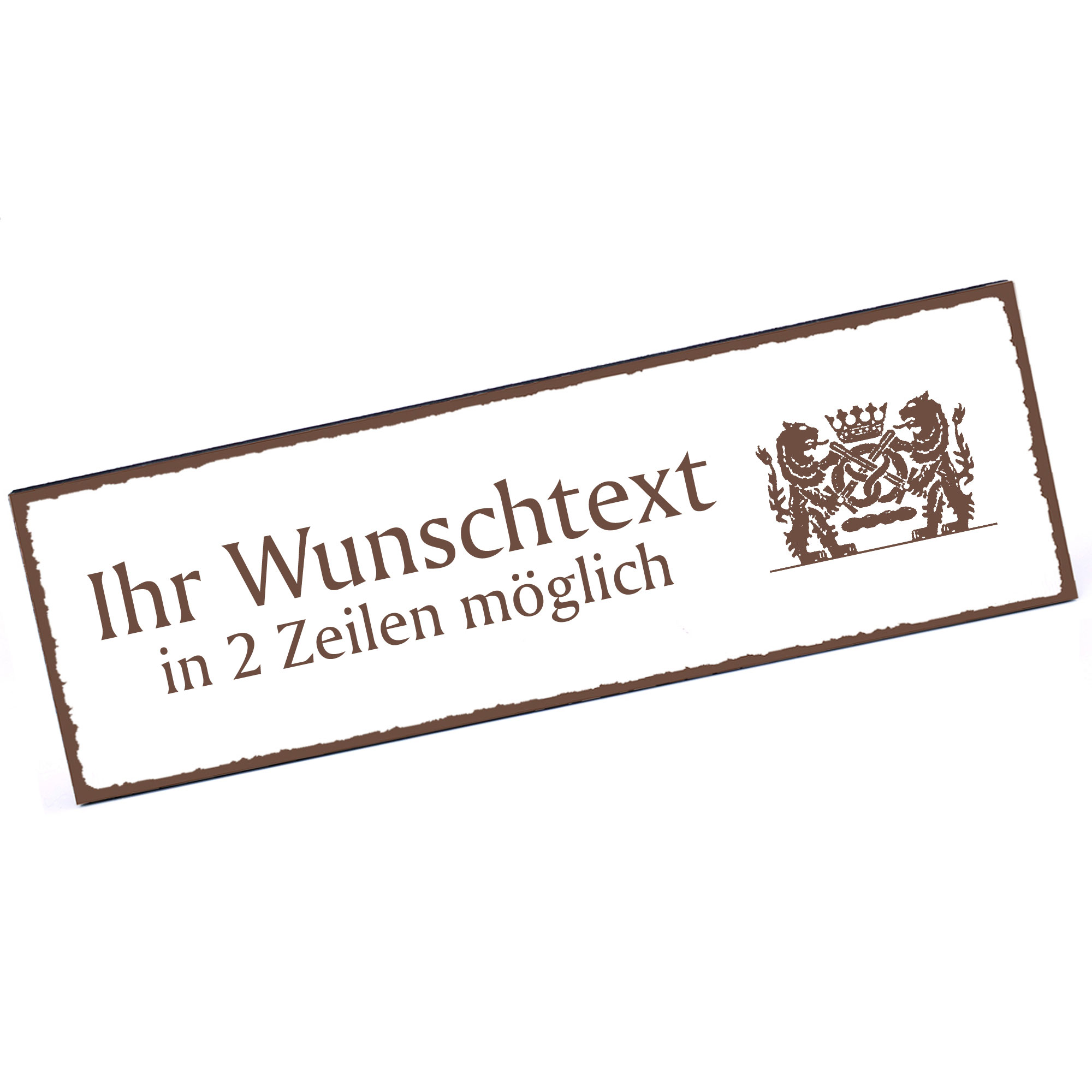 Türschild Bäcker  Namensschild personalisiert mit Gravur - 150mm x 50mm - selbstklebend