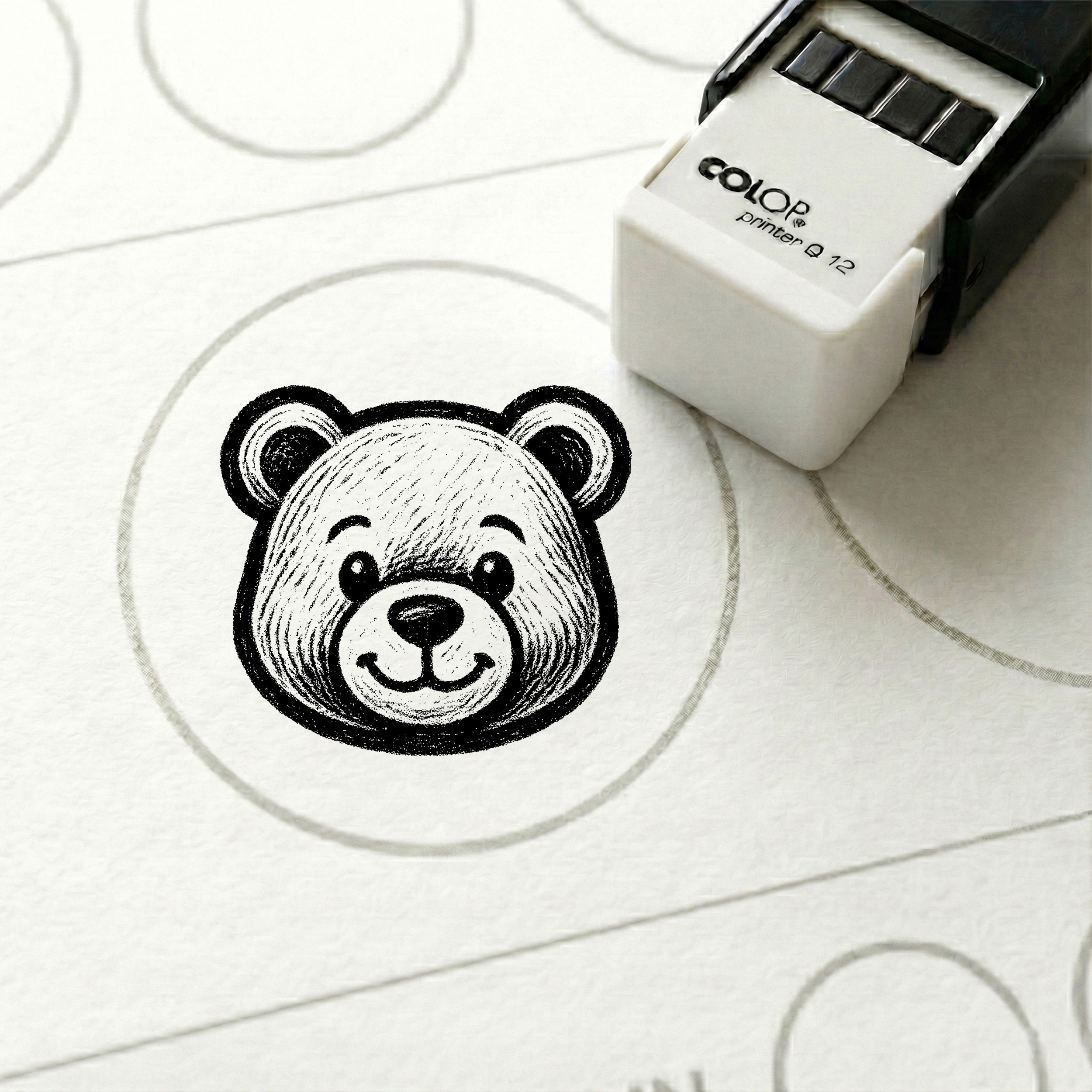 Bonusstempel Teddy Bär 10x10 mm – Bonuskartenstempel für Spielzeugladen Kinderladen Babyshop Geschenkeshop