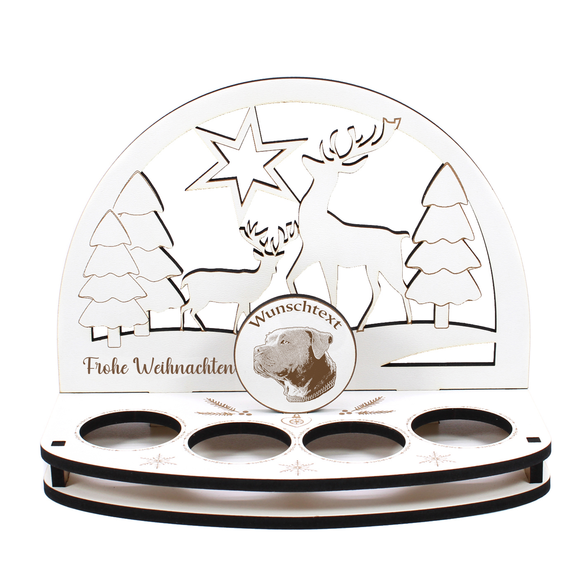 Deko Schwibbogen American Bully  Teelichthalter personalisiert Weihnachten Weihnachtsdekoration
