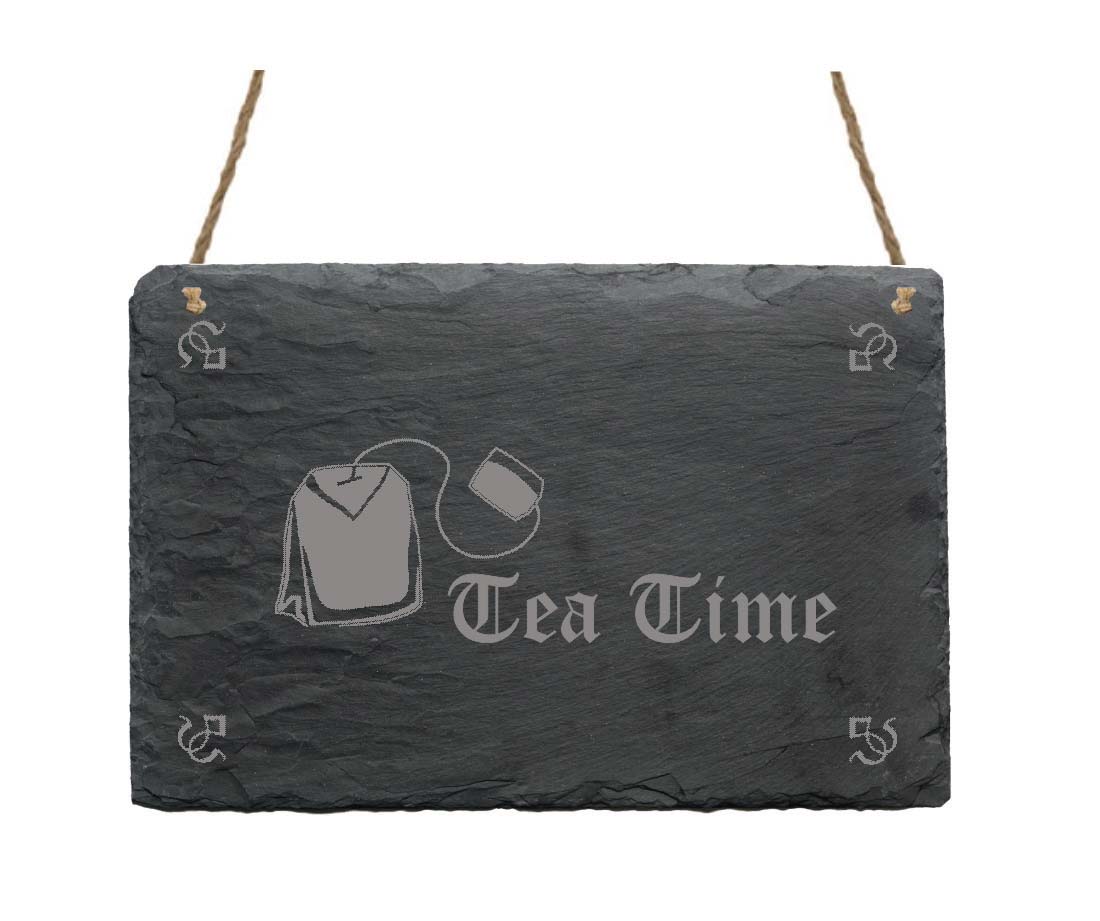 Schiefertafel « Tea Time » Teebeutel