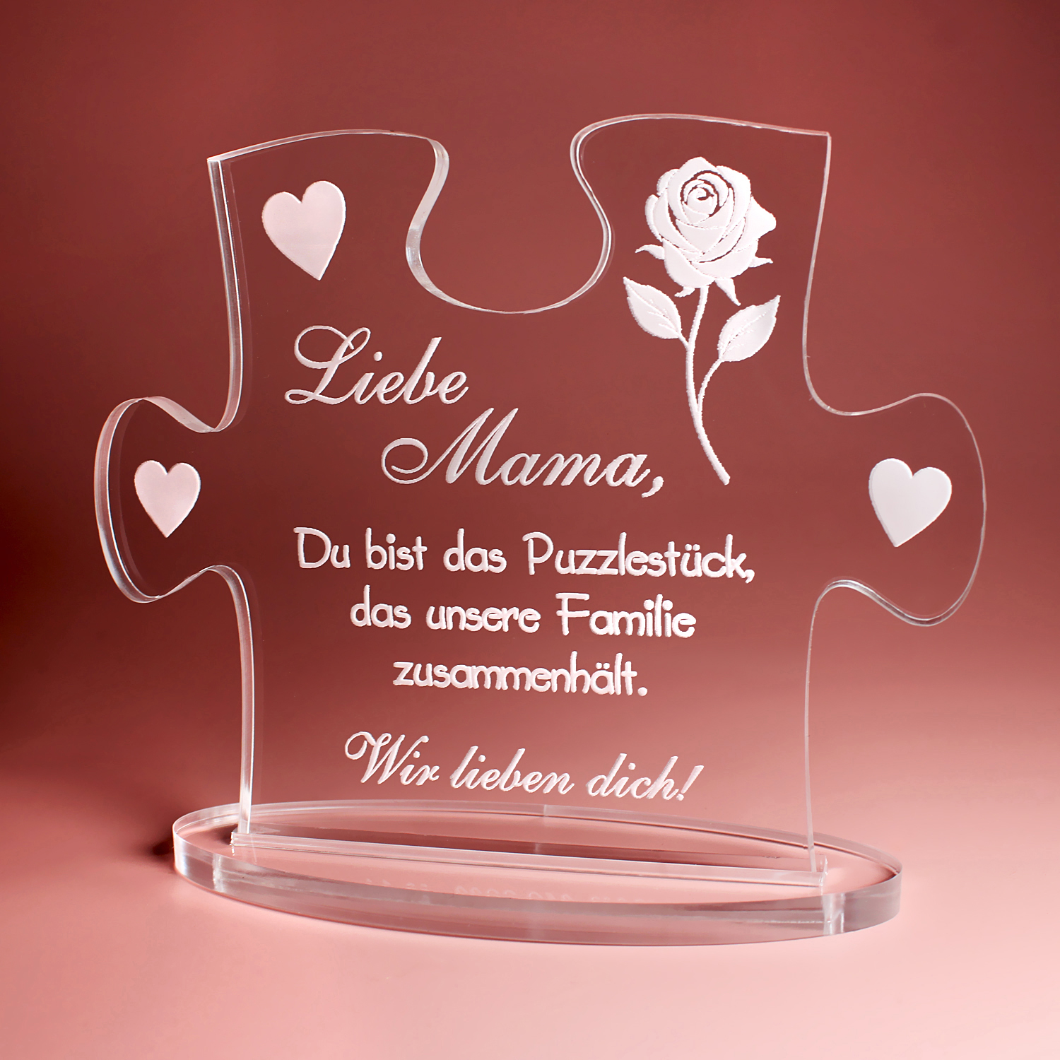 Mama Geschenk Acryl Dekoaufsteller Puzzlestück – Geschenke für Mutter von Tochter oder Sohn