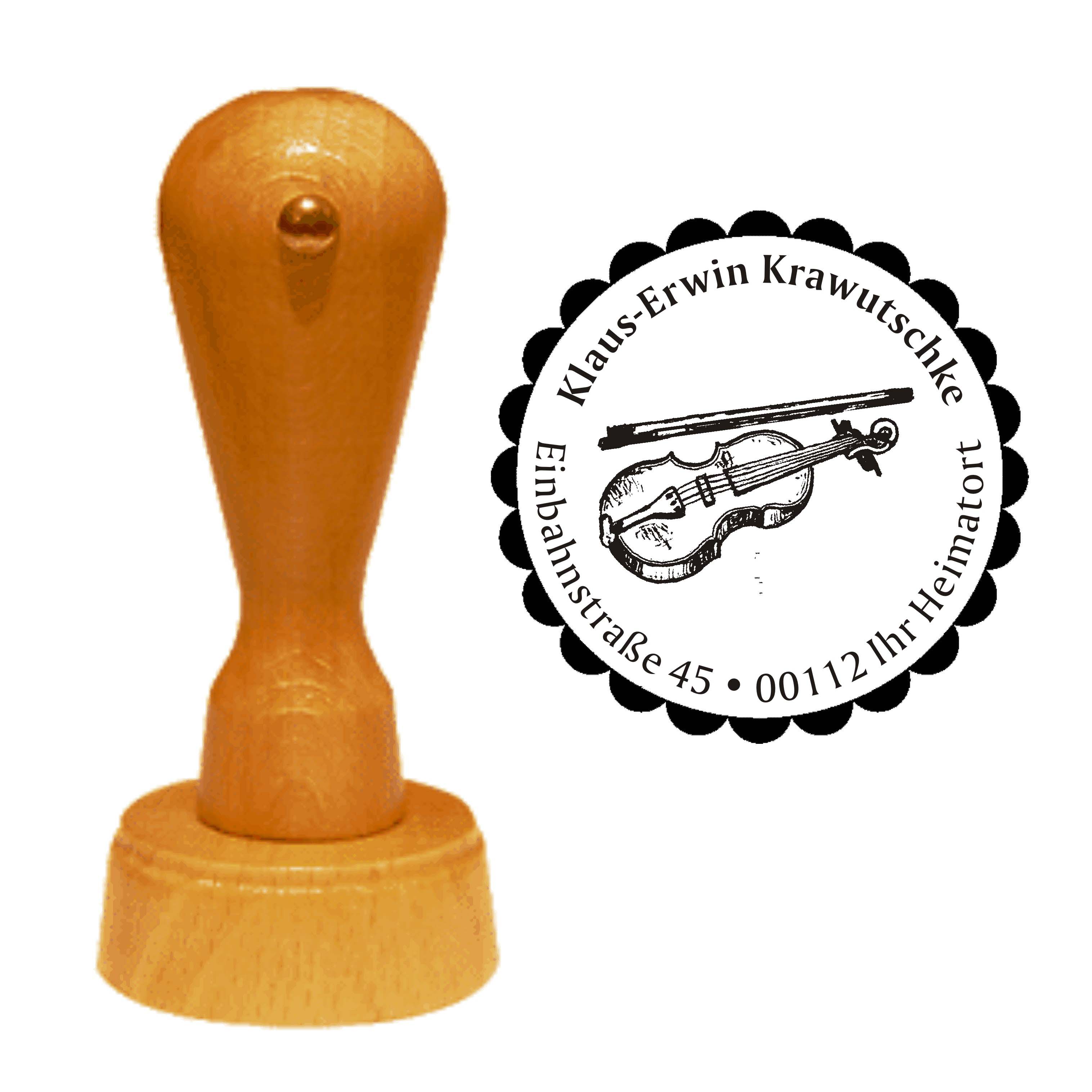 Adressenstempel « GEIGE 03 » Stempel Ø 40 mm