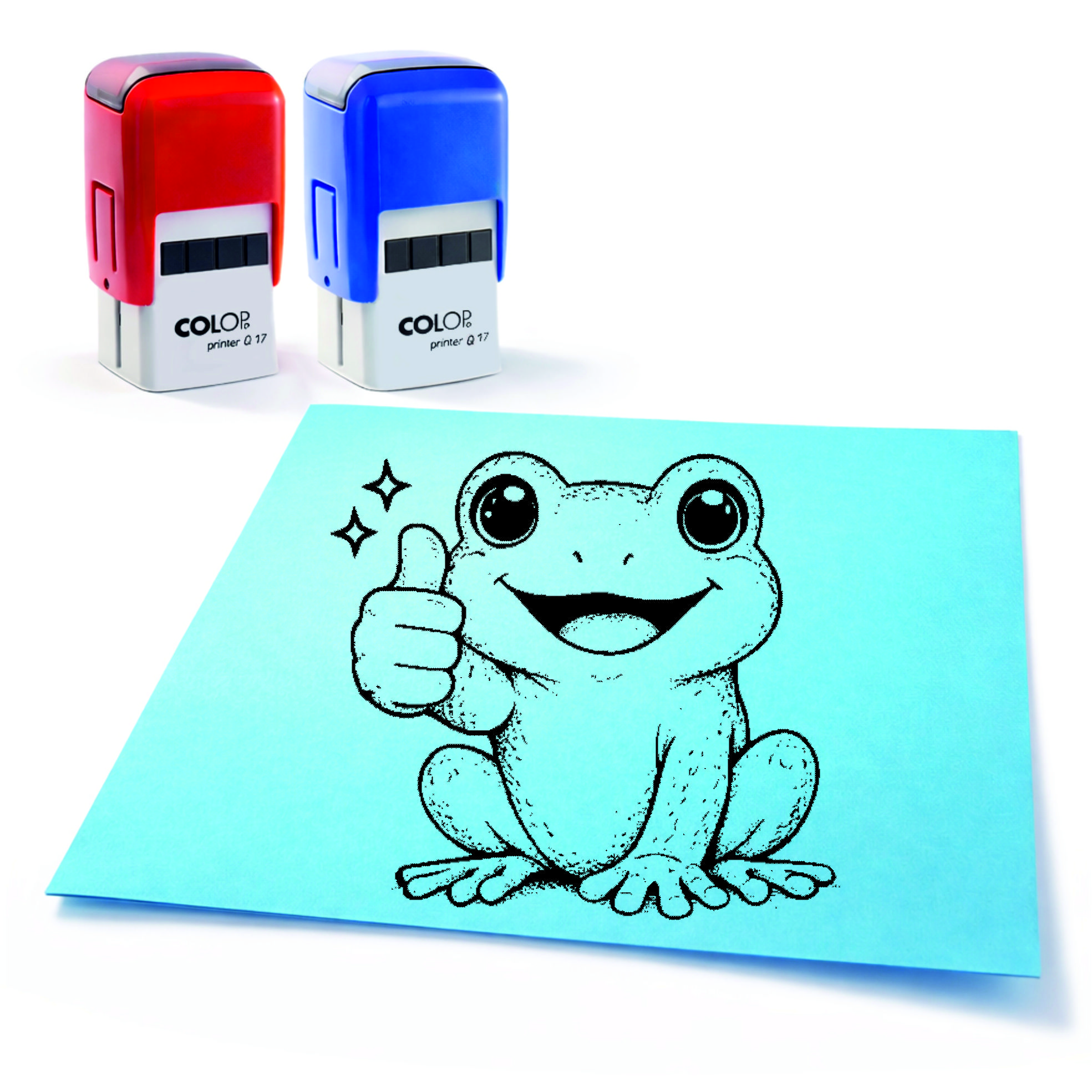  Lehrer Automatikstempel Frosch Motivationsstempel Schüler – Tiermotive Daumen hoch – Abdruck 16 x 16 mm