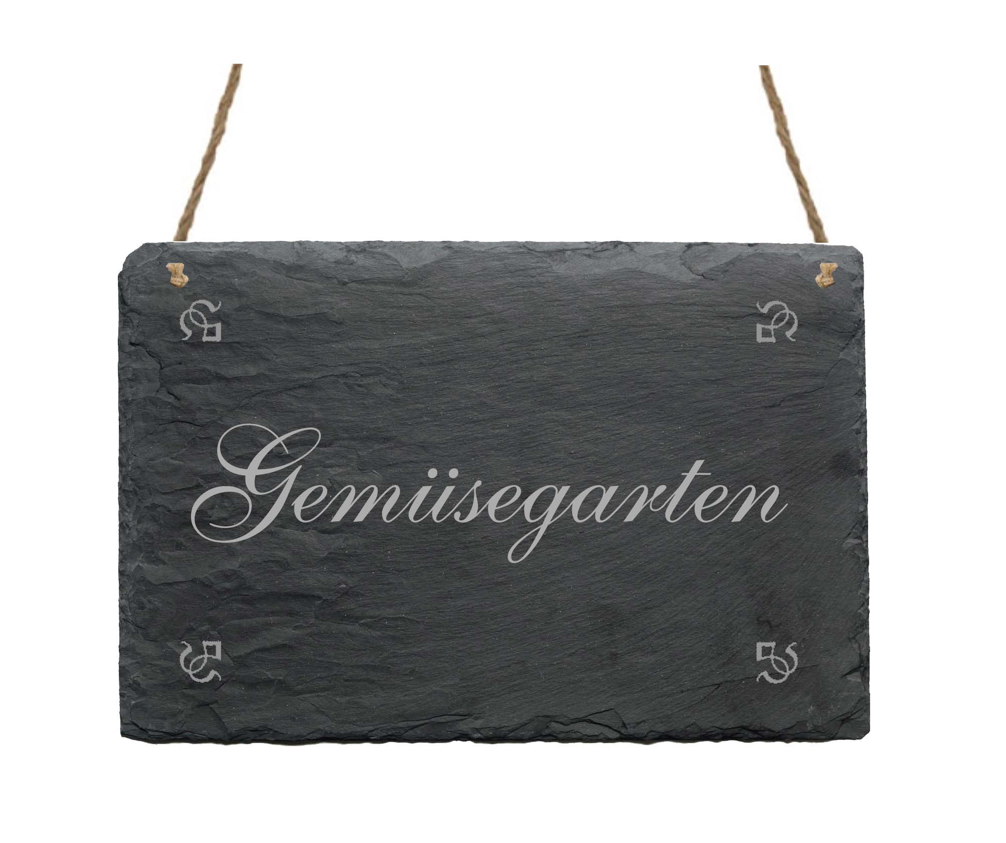 Schiefertafel « Gemüsegarten »