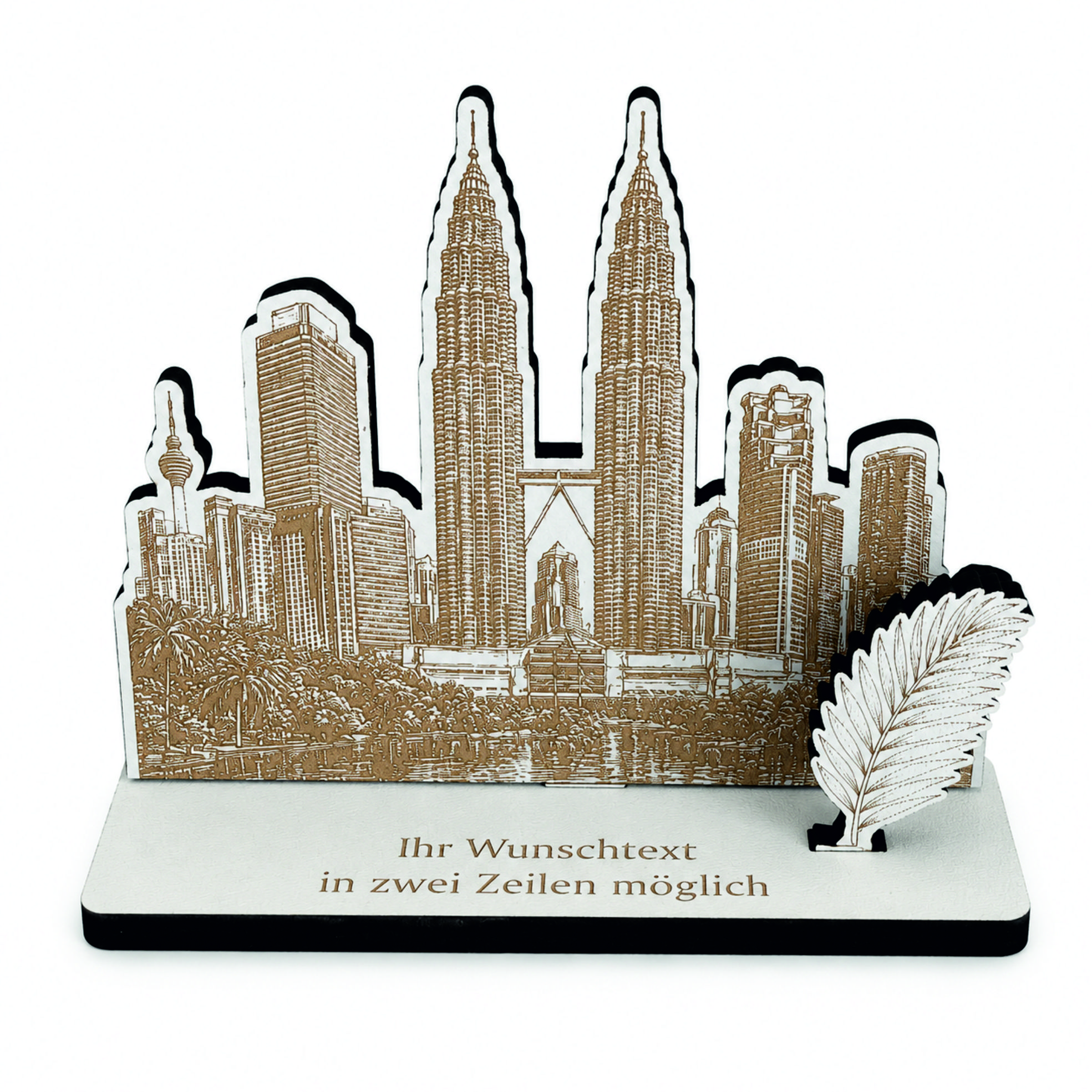 Reisegutschein Kuala Lumpur Malaysia personalisiert - Schild für Geld Gutschein - 11 x 9 cm