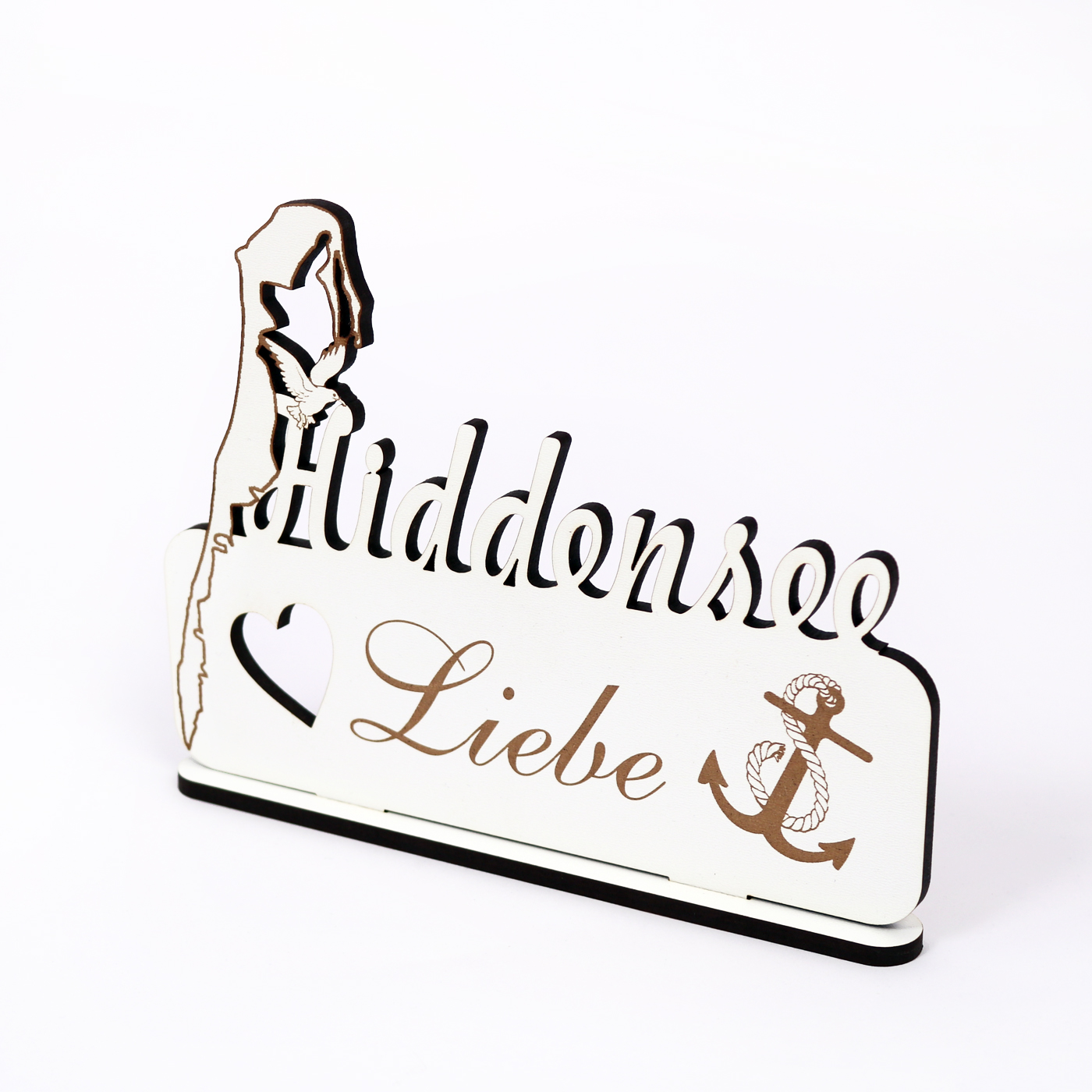 Schild « HIDDENSEE LIEBE » zum Hinstellen