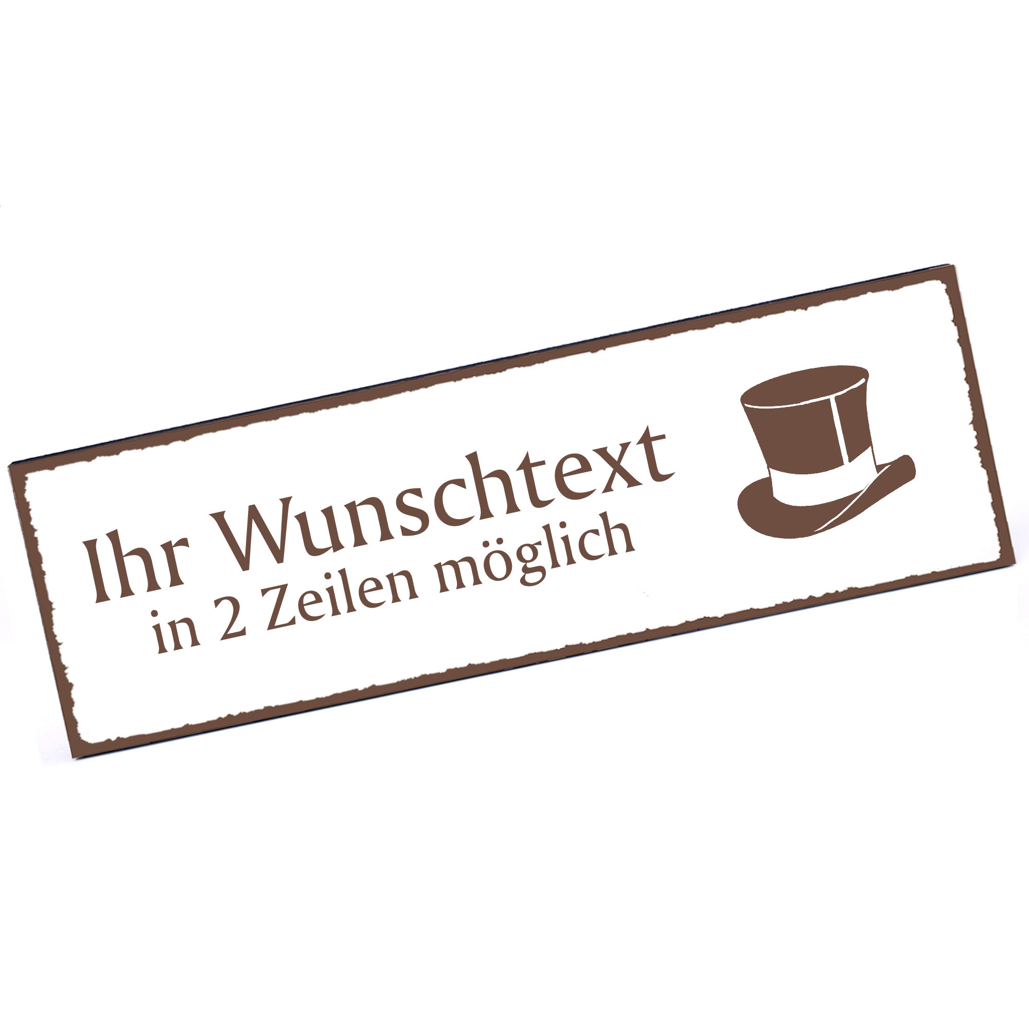 Türschild Zylinder  Namensschild personalisiert mit Gravur - 150mm x 50mm - selbstklebend