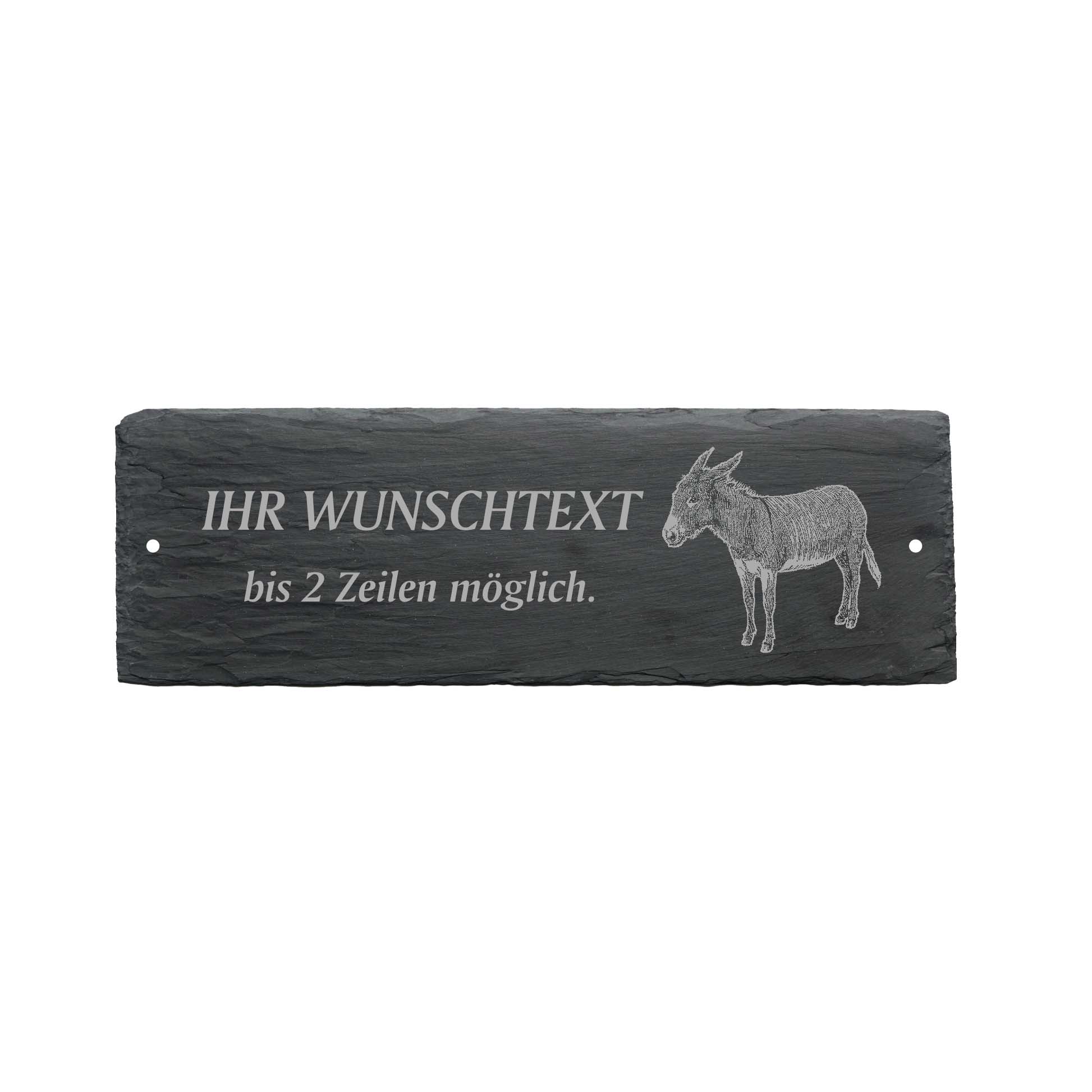 Türschild « ESEL » ca. 22 x 8 cm - aus Schiefer