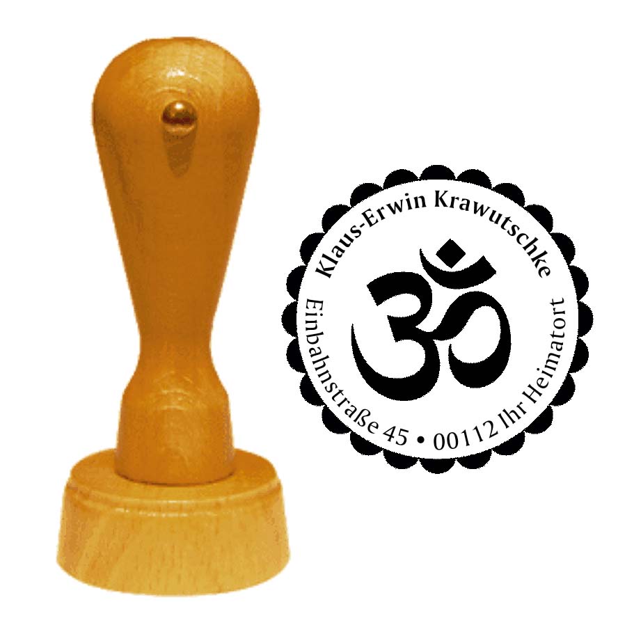 Adressenstempel « HINDUISMUS » mit persönlichem Wunschtext