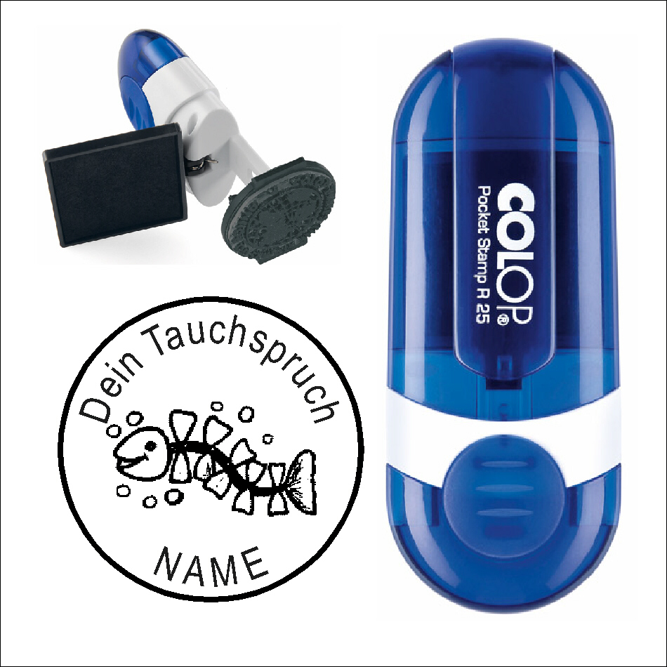 Taucherstempel « Fisch-Skelett »