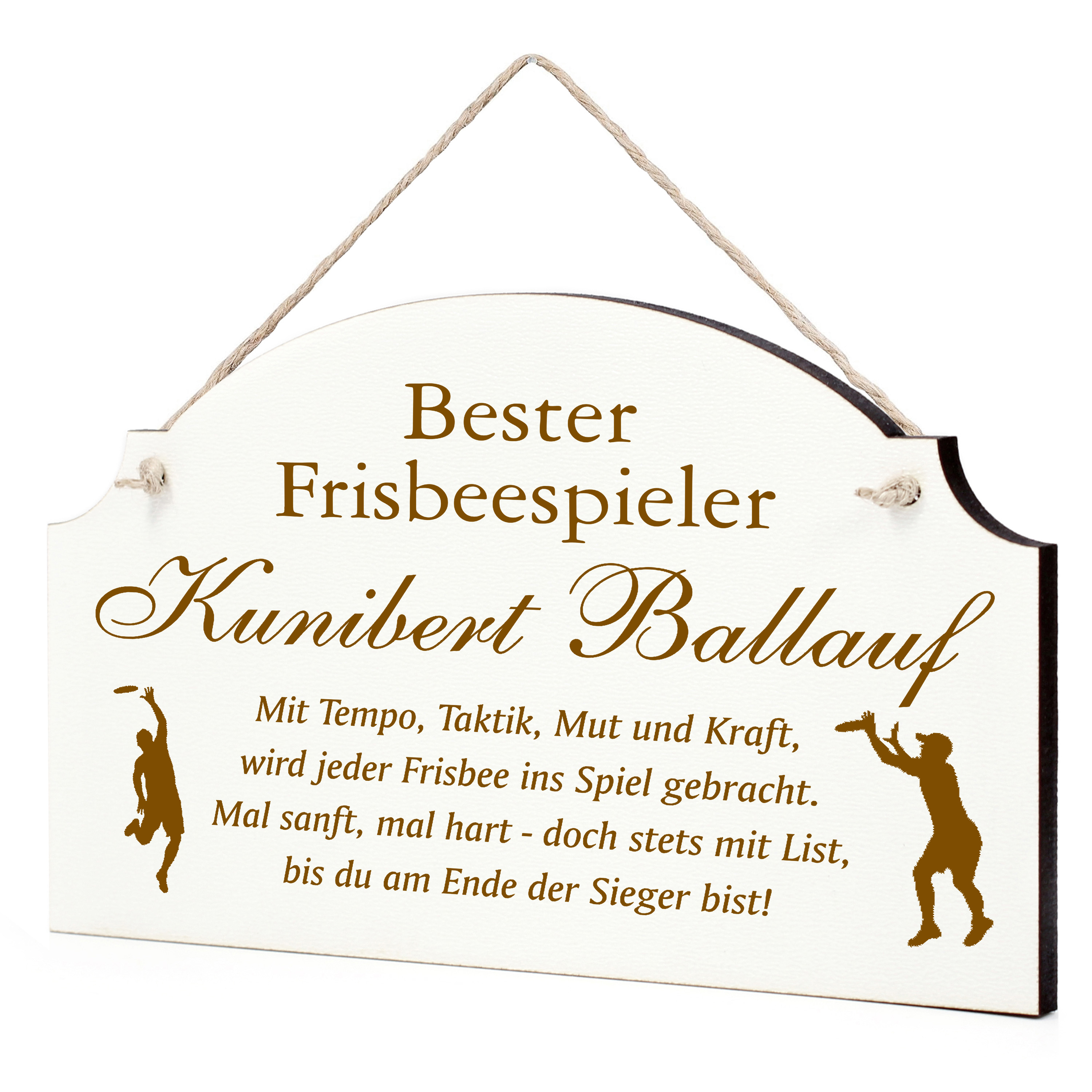 Lustiges Frisbee Schild - perfektes Geschenk für Frisbeefans, Frisbeespieler oder Trainer