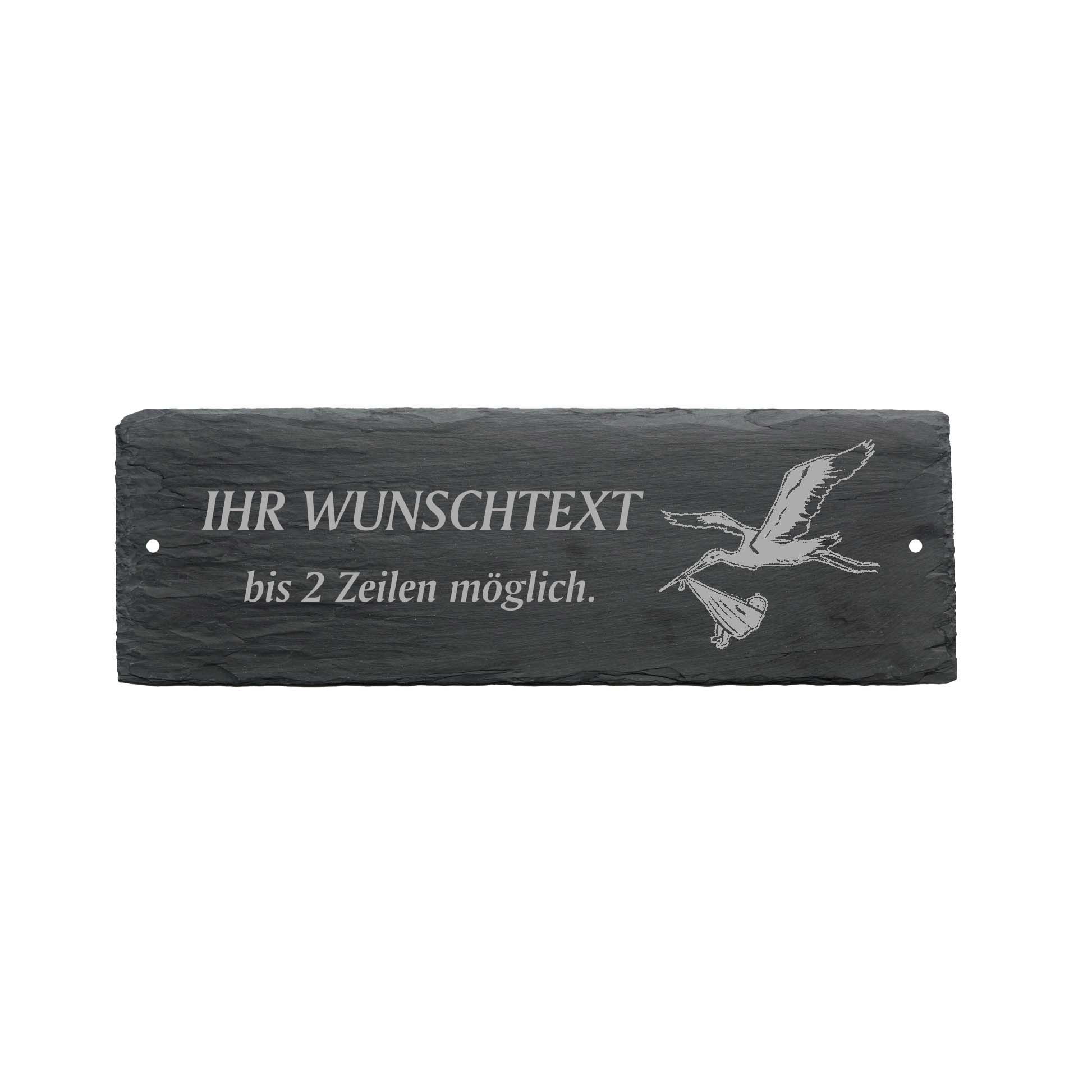 Türschild « HEBAMME » ca. 22 x 8 cm - aus Schiefer