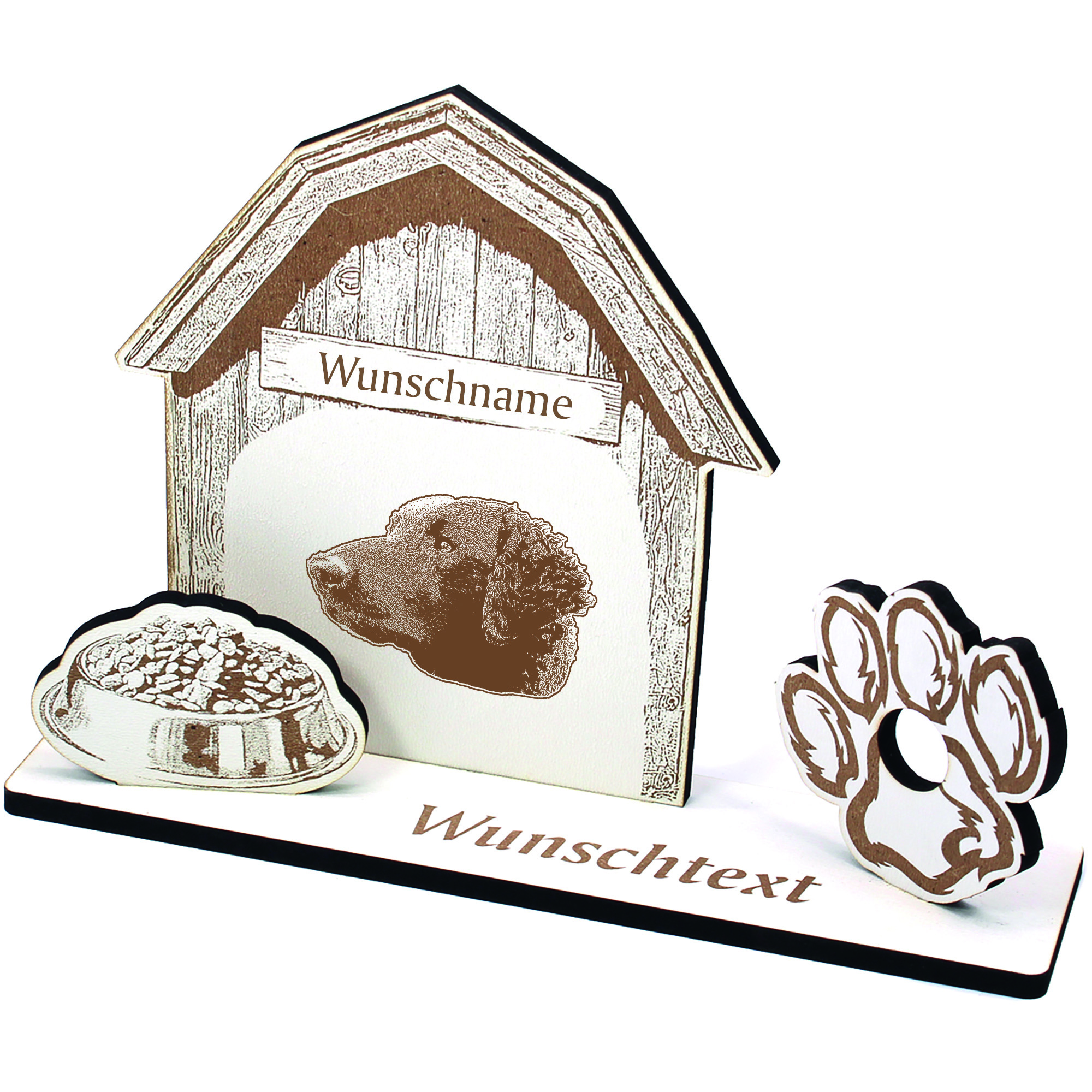 Geldgeschenk Hund Curly Coated Retriever  - personalisiert 20x14cm