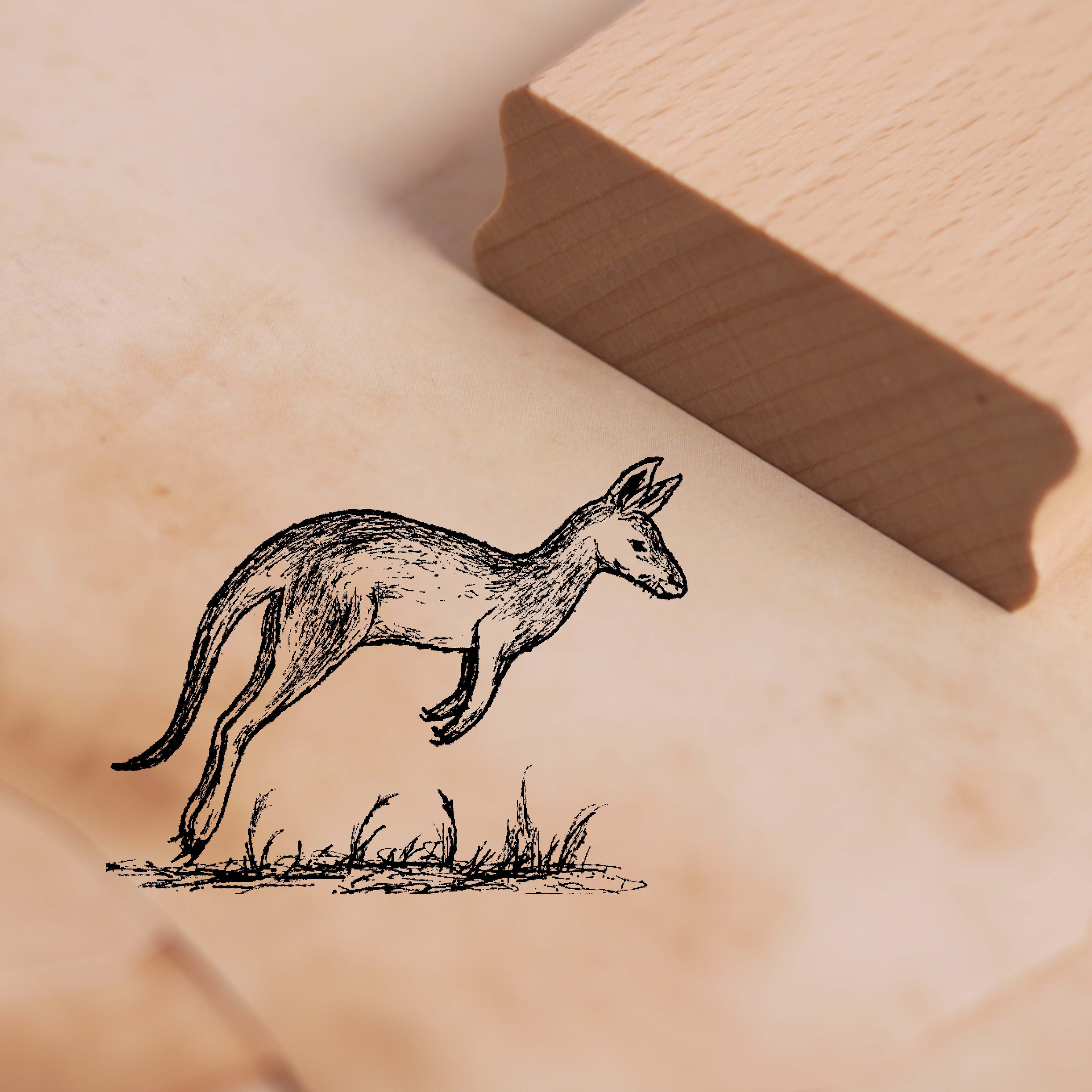 Motivstempel Hüpfendes Känguru Stempel 38 x 30 mm