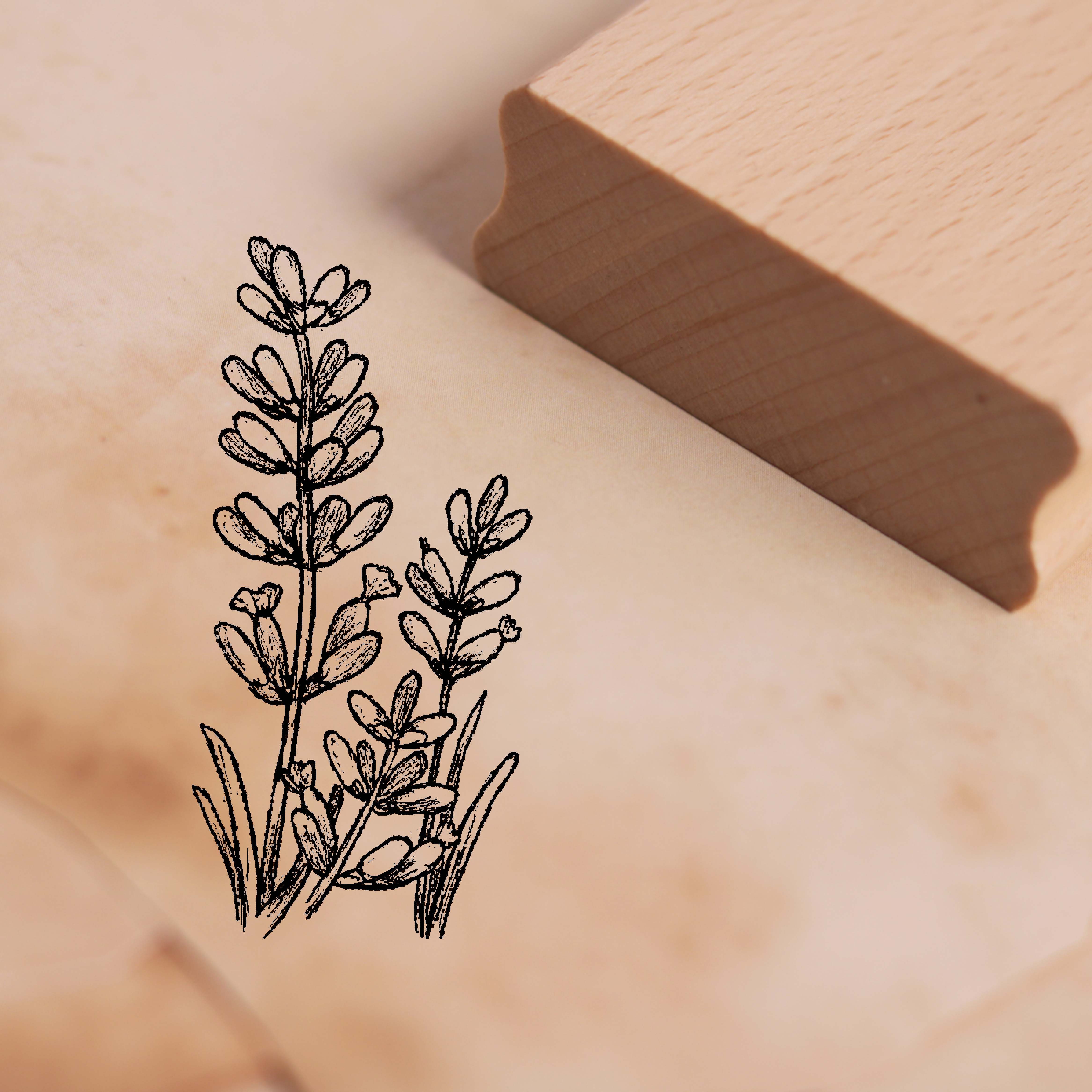 Motivstempel Lavendel Stempel 28 x 58 mm