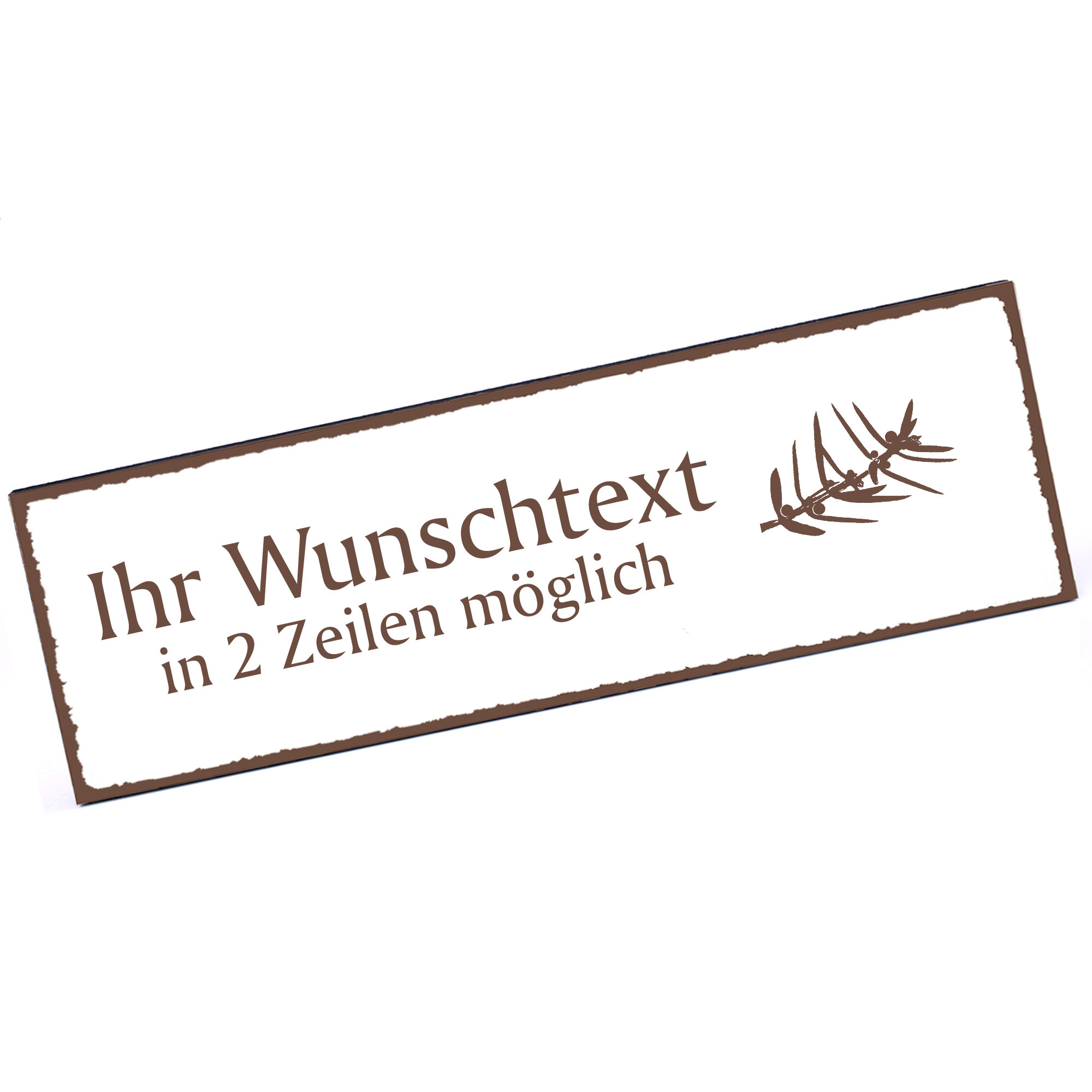 Türschild Wacholderbeere  Namensschild personalisiert mit Gravur - 150mm x 50mm - selbstklebend