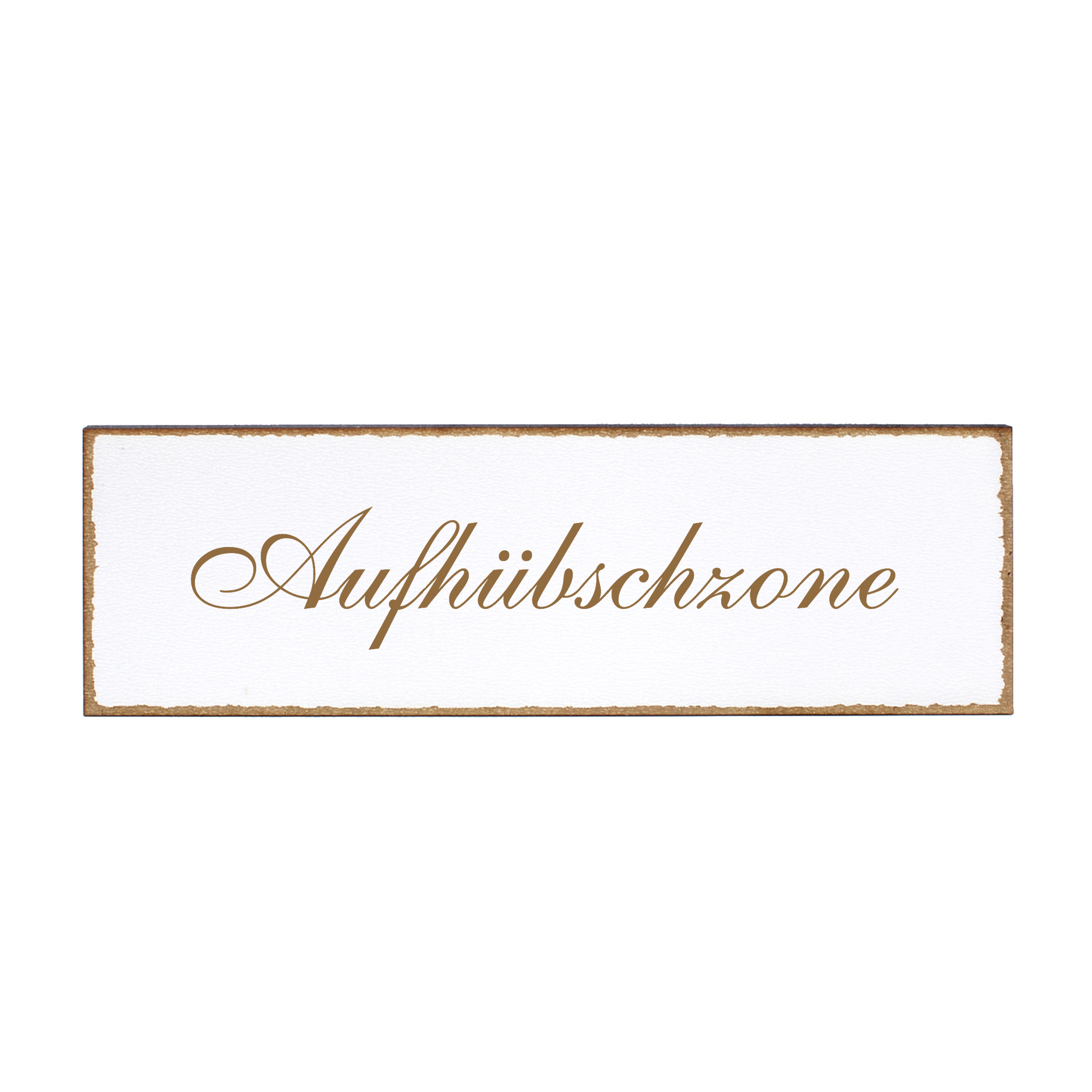Deko Türschild - Aufhübschzone - Schild 150 x 50 mm - Schilder Türschilder