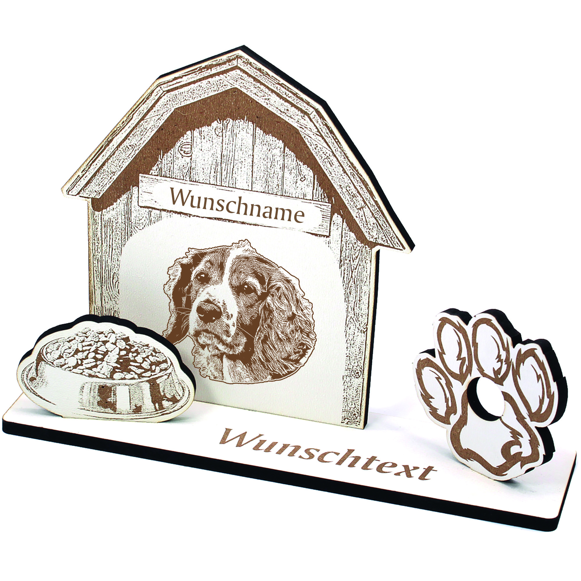 Geldgeschenk Hund Welsh Springer Spaniel  - personalisiert 20x14cm