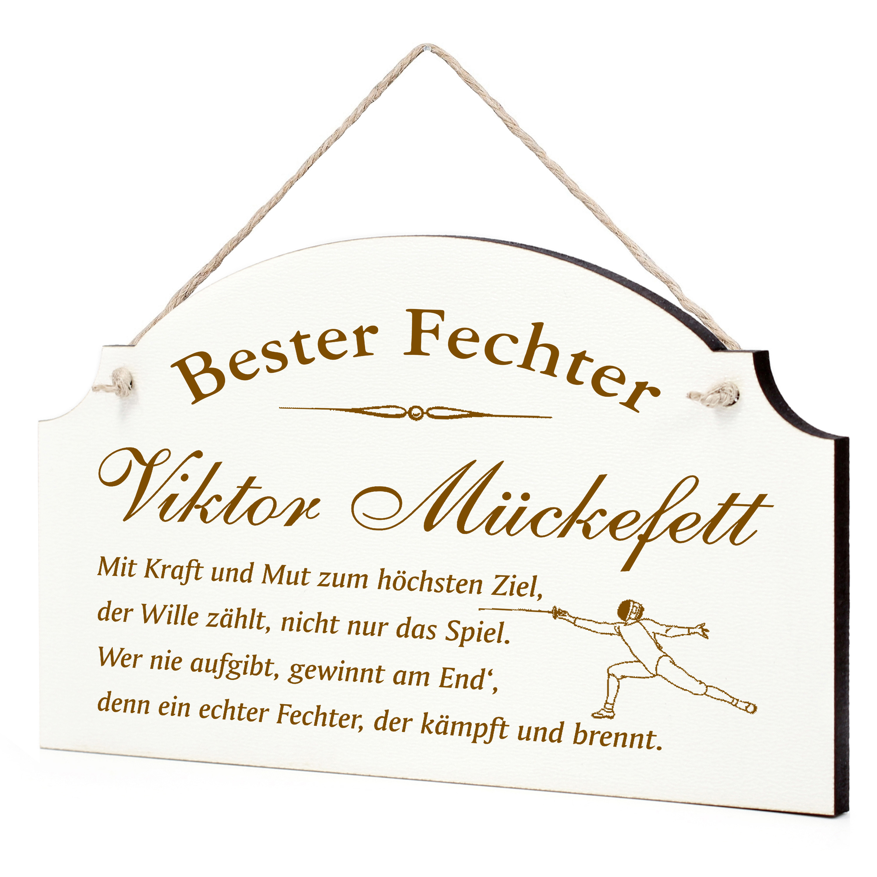 Lustiges Fechten Schild - perfektes Geschenk für Fechtfans, Fechter oder Trainer