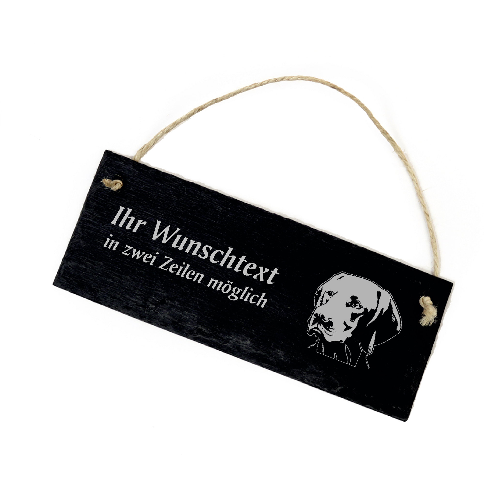 Hundeschild Vizsla Türschild  Schiefer - personalisiert - 22cm x 8cm