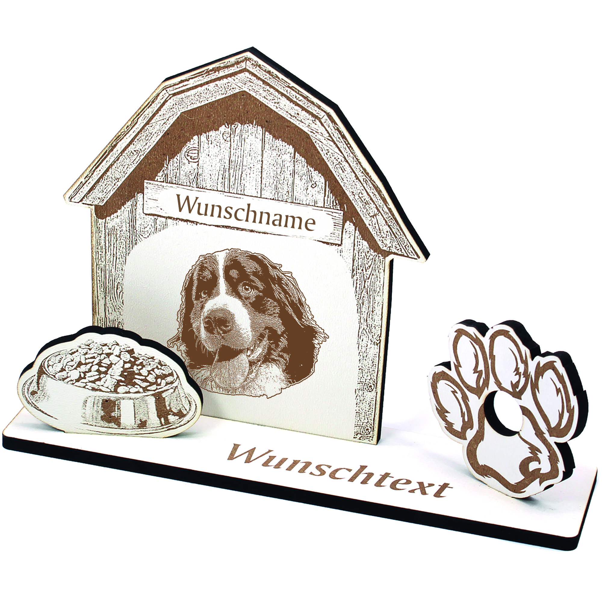 Geldgeschenk Hund Berner Sennenhund  - personalisiert 20x14cm