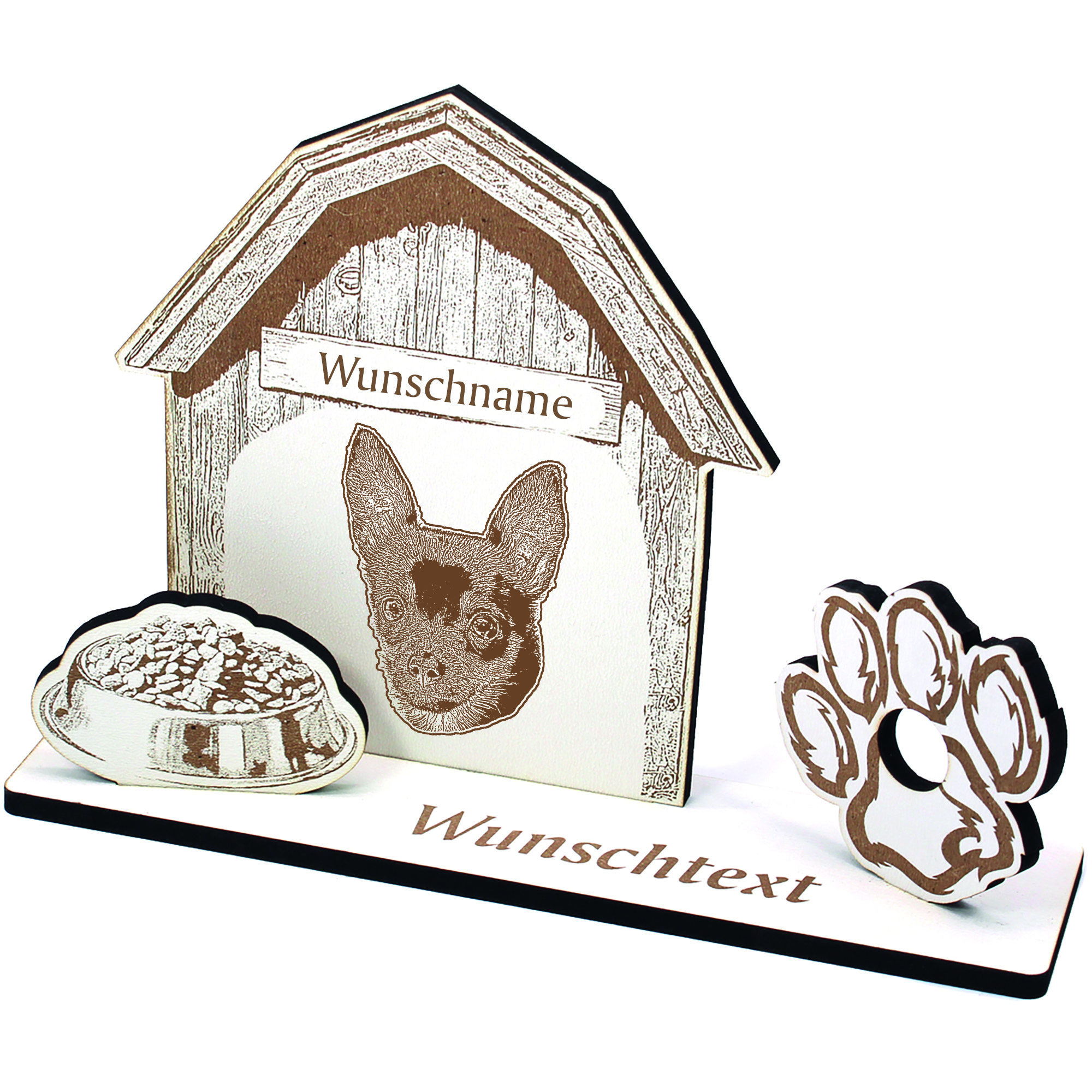 Geldgeschenk Hund Prager Rattler  - personalisiert 20x14cm