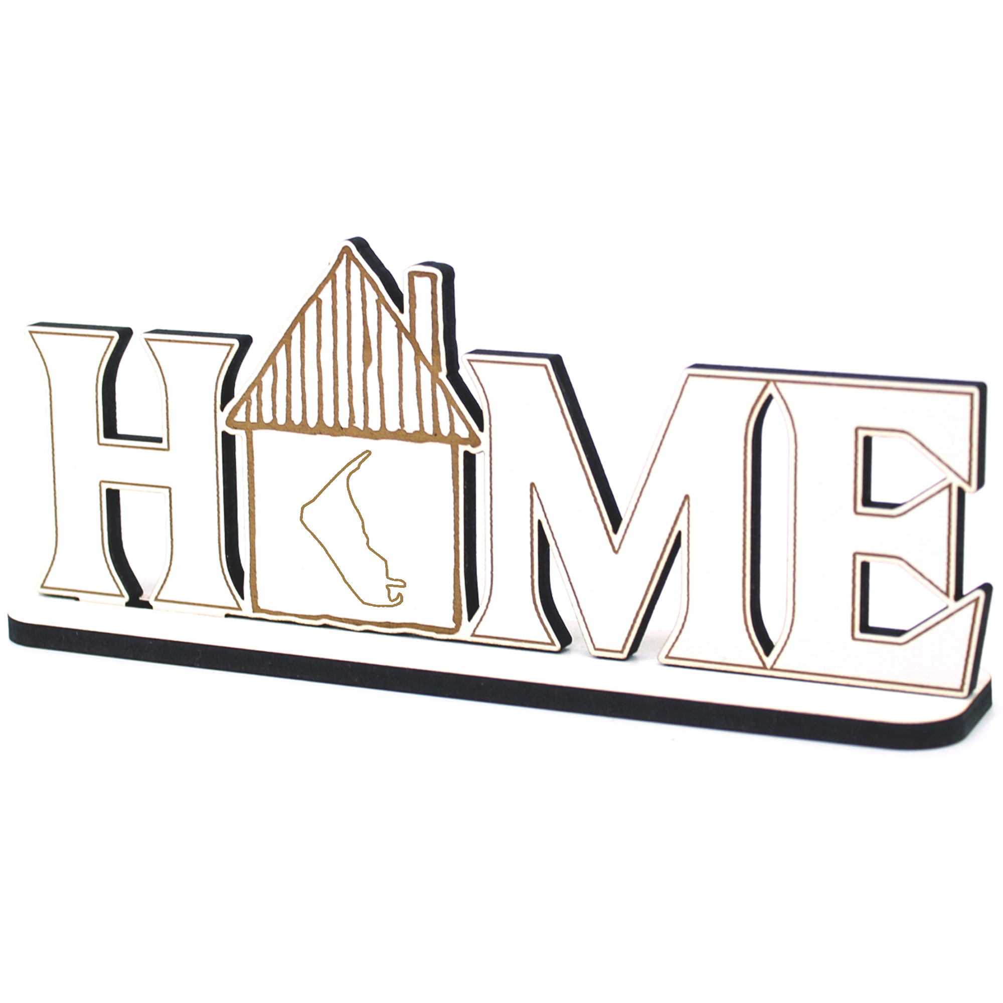 Deko Home Aufsteller Holz - Insel Amrum - 28x12 cm Holzdeko