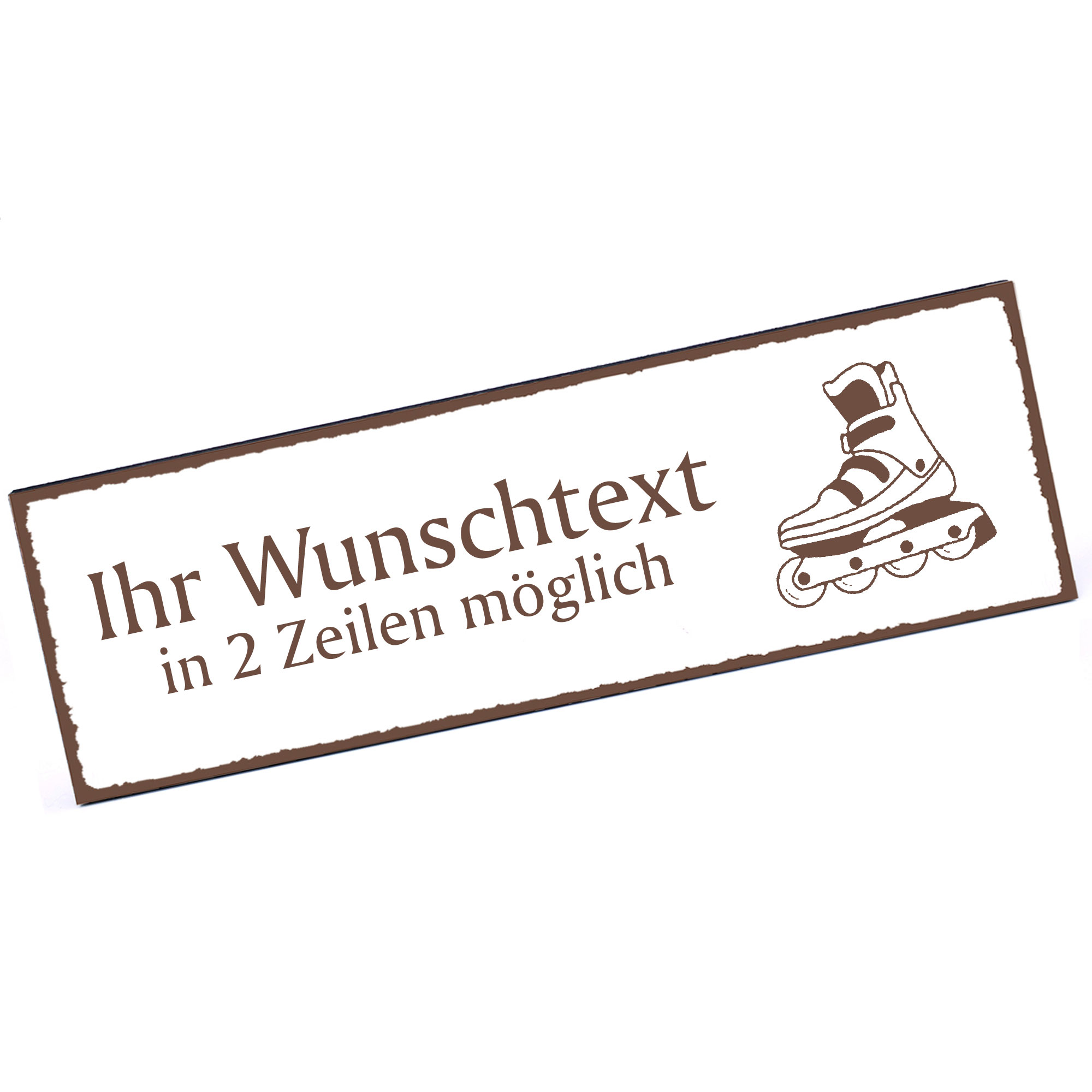 Türschild Inliner  Namensschild personalisiert mit Gravur - 150mm x 50mm - selbstklebend