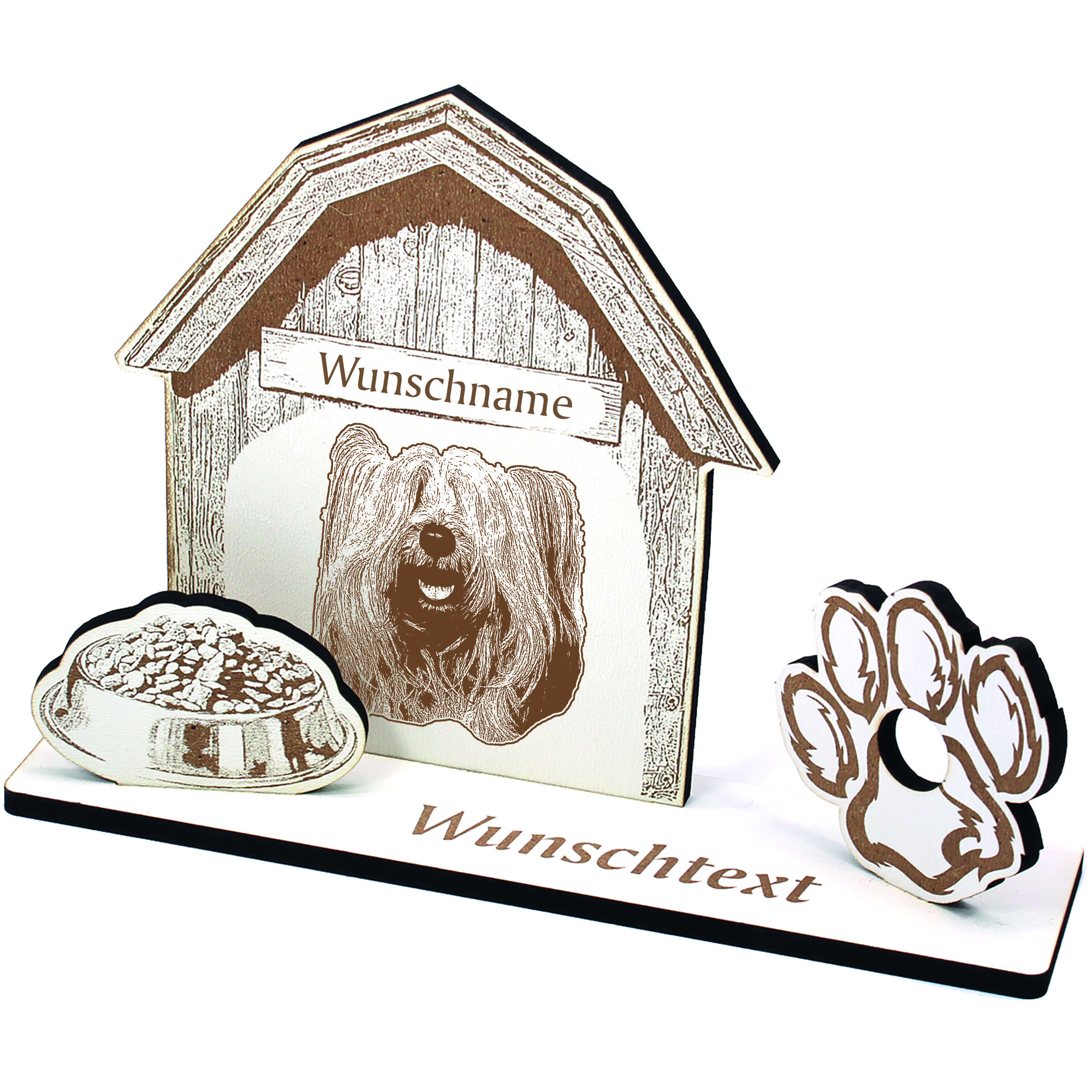 Geldgeschenk Hund Skye Terrier  - personalisiert 20x14cm