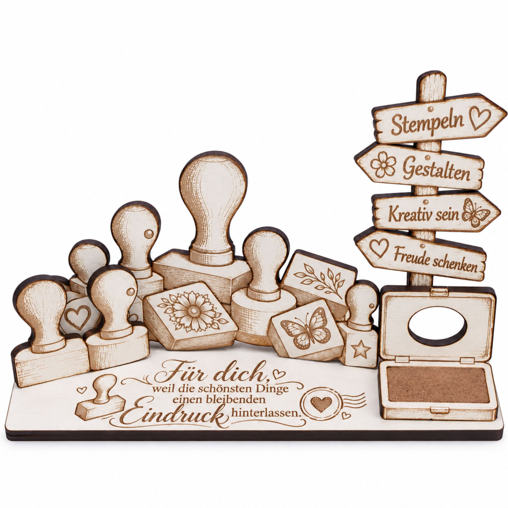 Geldgeschenk kreatives Stempel Geschenk für Stempelfans 14x8cm