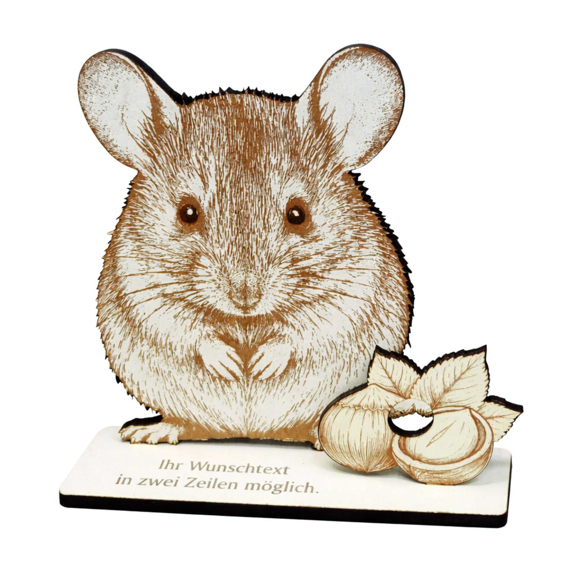 Geldgeschenk Maus - personalisiert mit Wunschtext - Schild für Geld Gutschein - 14 x 15 cm