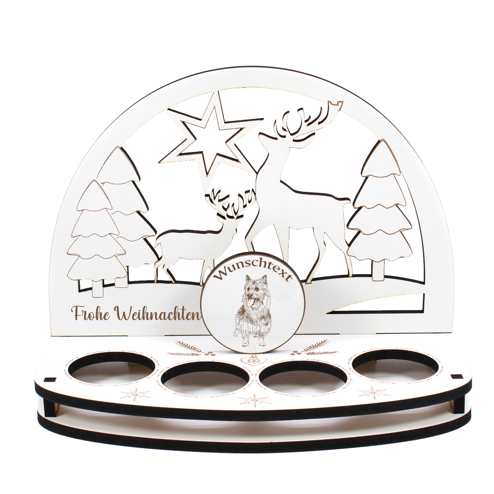 Deko Schwibbogen Australian Terrier Teelichthalter personalisiert Weihnachten Weihnachtsdekoration