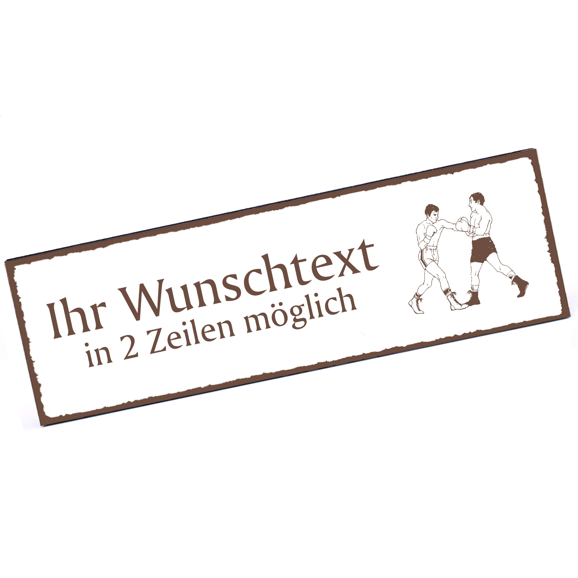 Türschild Boxen  Namensschild personalisiert mit Gravur - 150mm x 50mm - selbstklebend