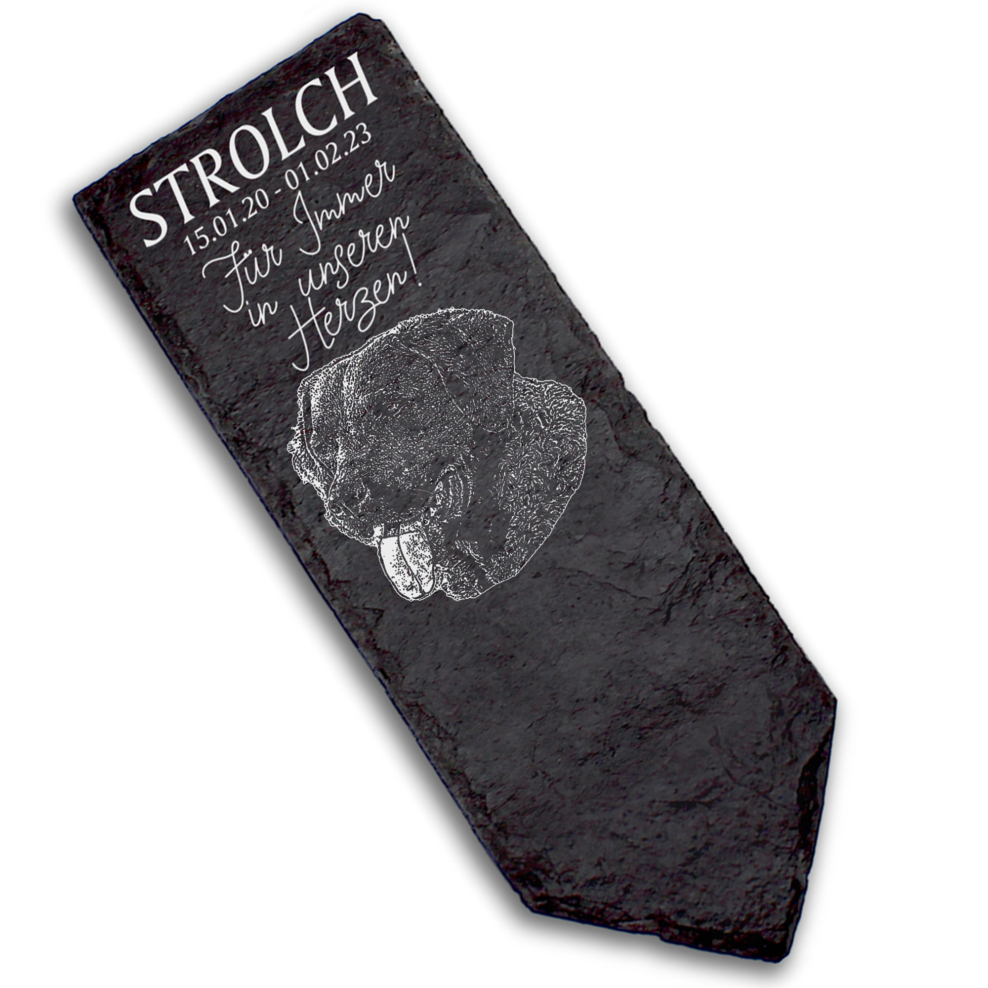 Grabstecker Grabschmuck Grabstein - Chesapeake Bay Retriever  - Personalisiert Grab Deko 8 x 22 cm G